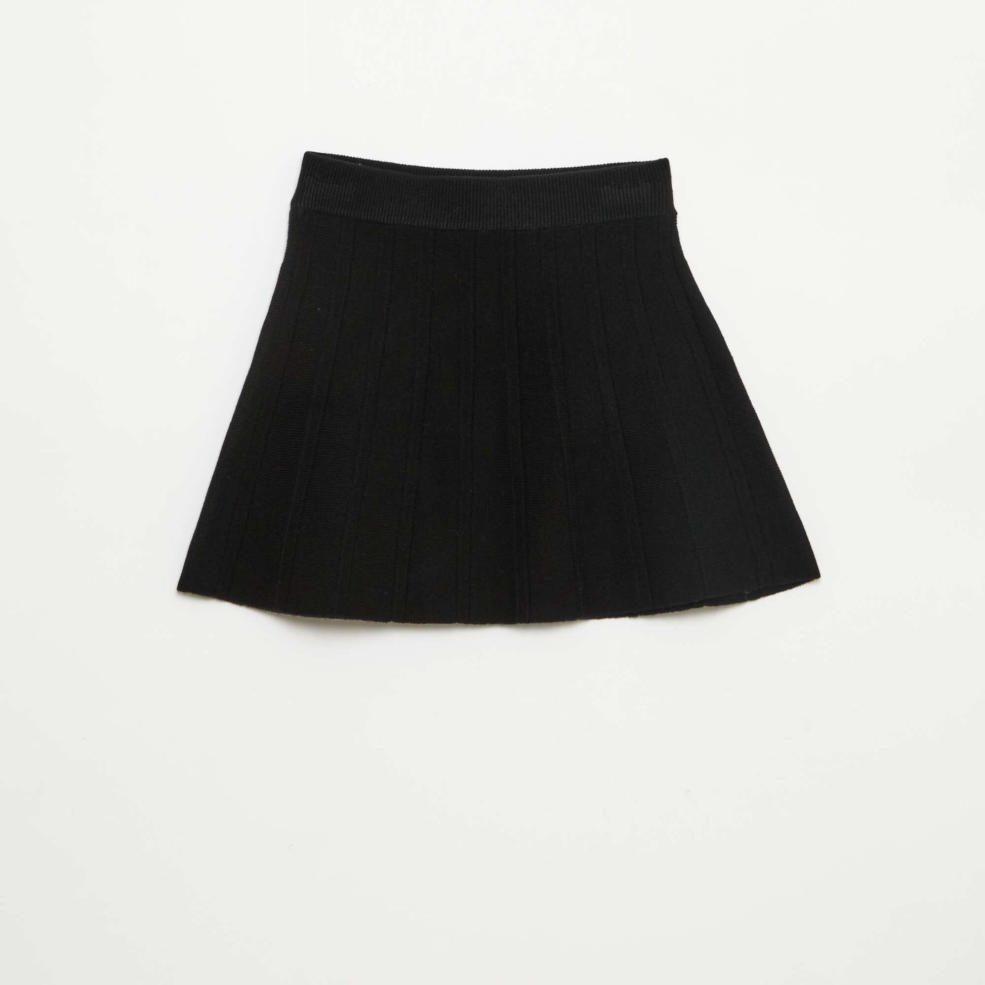 Jupe courte en maille NOIR