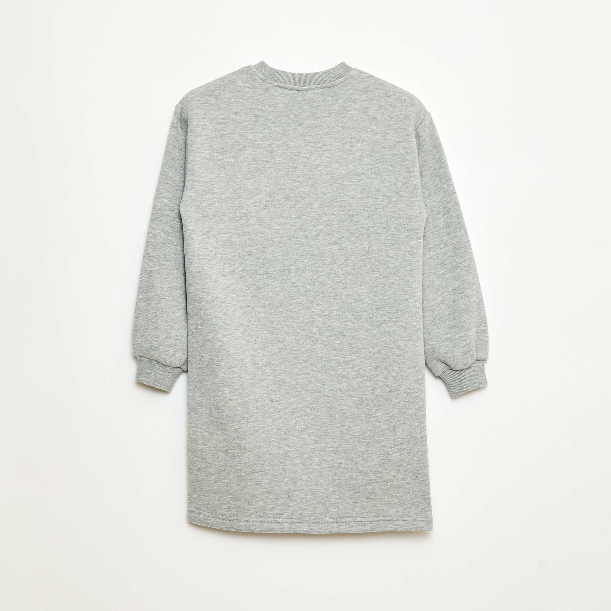 Robe en molleton avec animation sequins pailletés GRIS