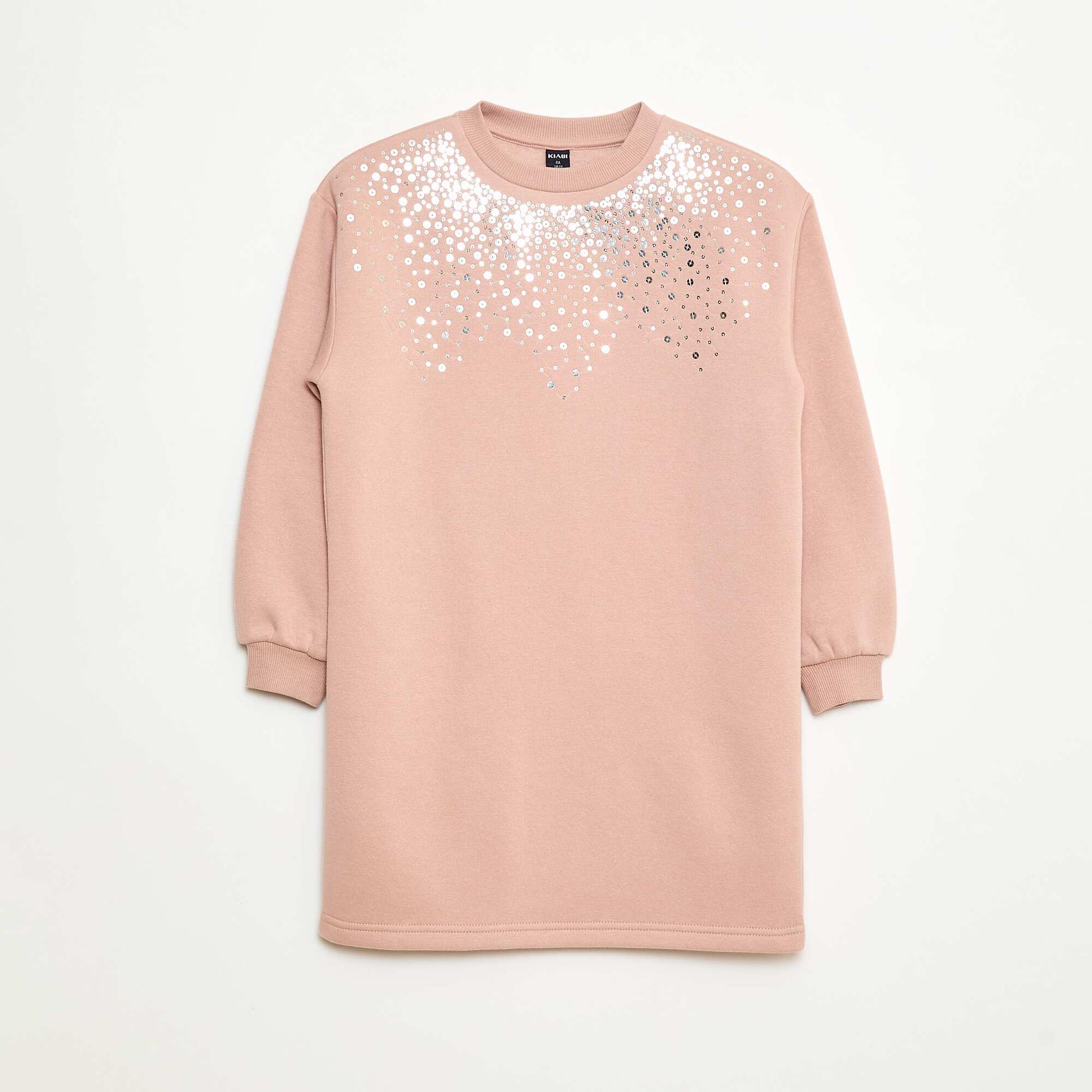 Robe en molleton avec animation sequins pailletés ROSE
