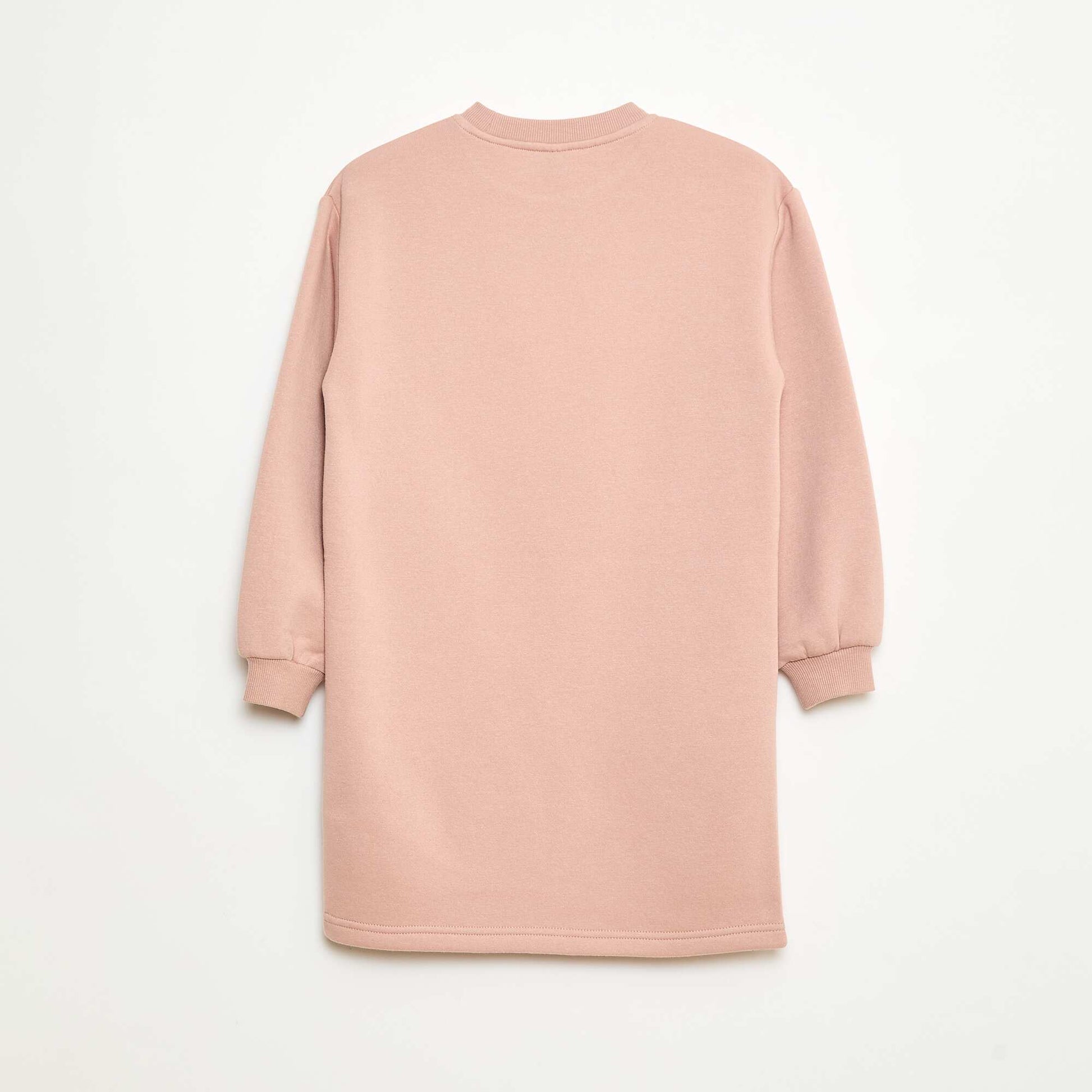Robe en molleton avec animation sequins pailletés ROSE