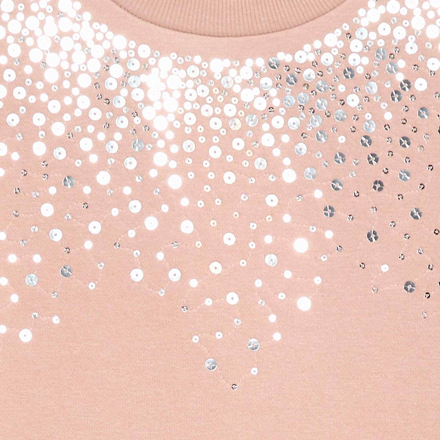 Robe en molleton avec animation sequins pailletés ROSE