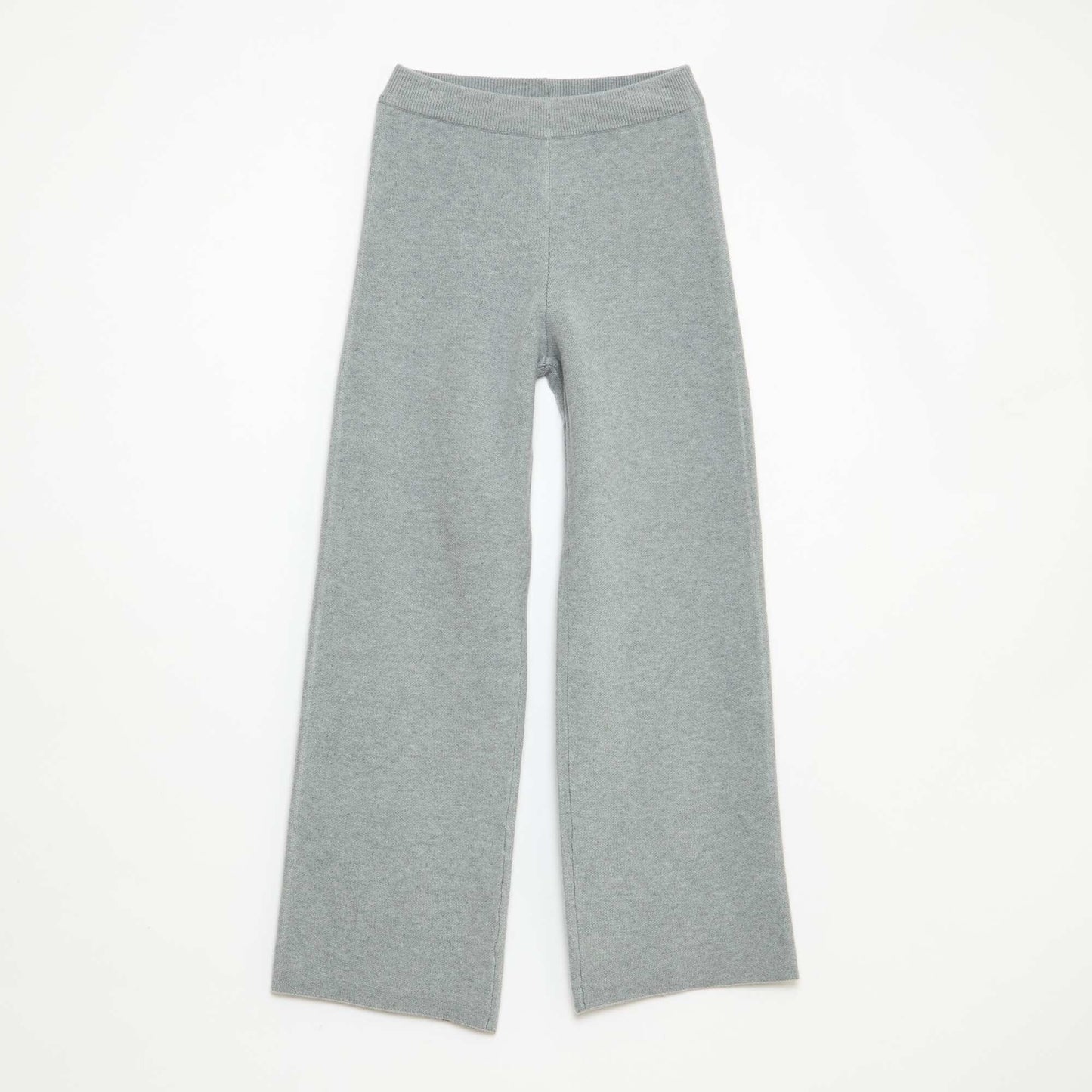 Pantalon wide leg en tricot GRIS