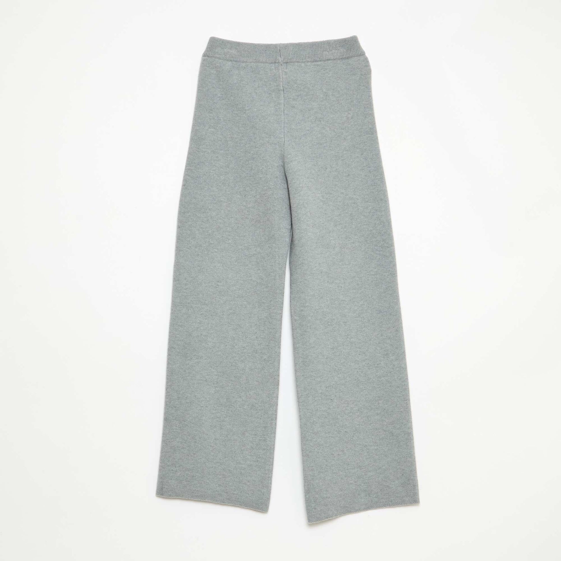 Pantalon wide leg en tricot GRIS