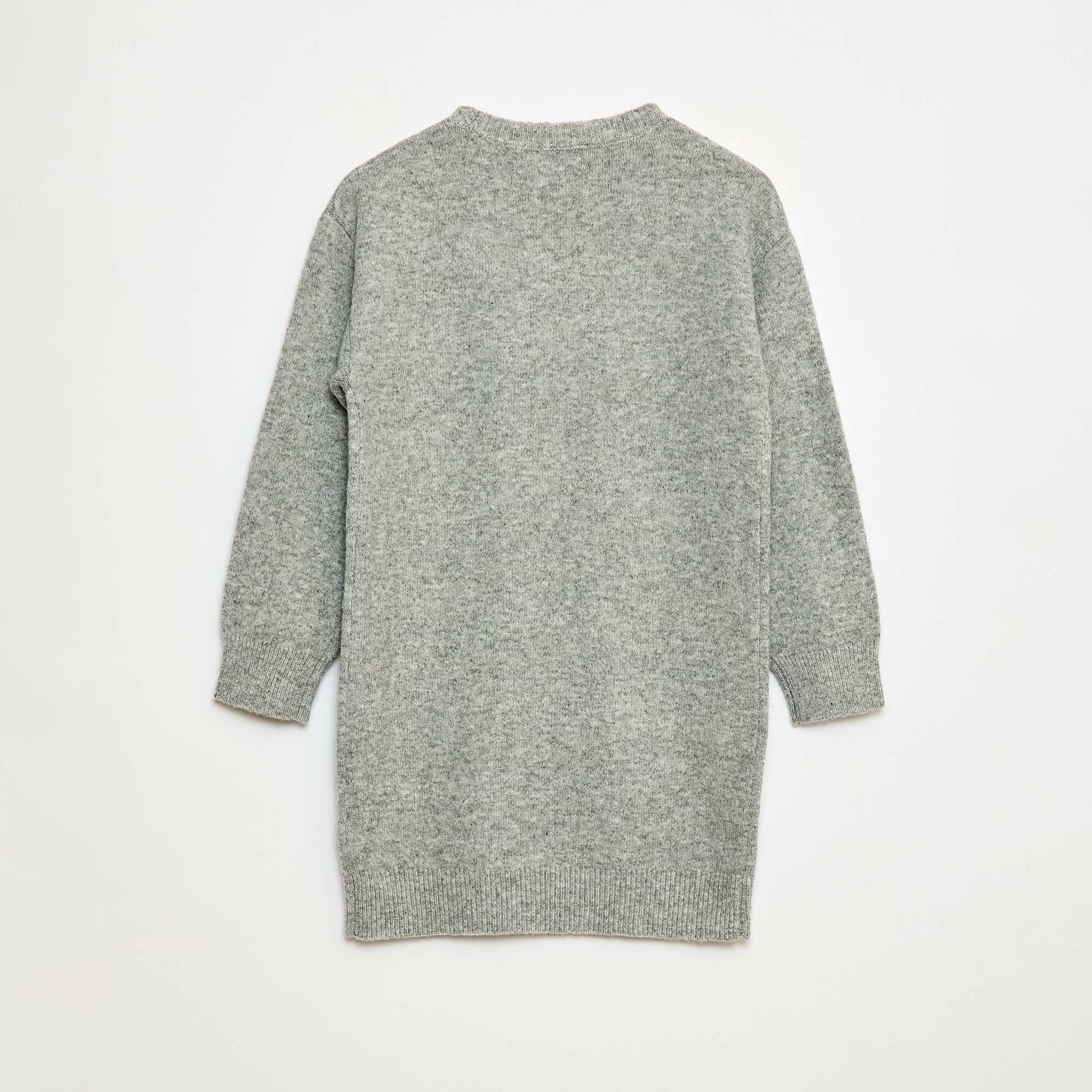 Robe tricot avec étoiles en sequins GRIS