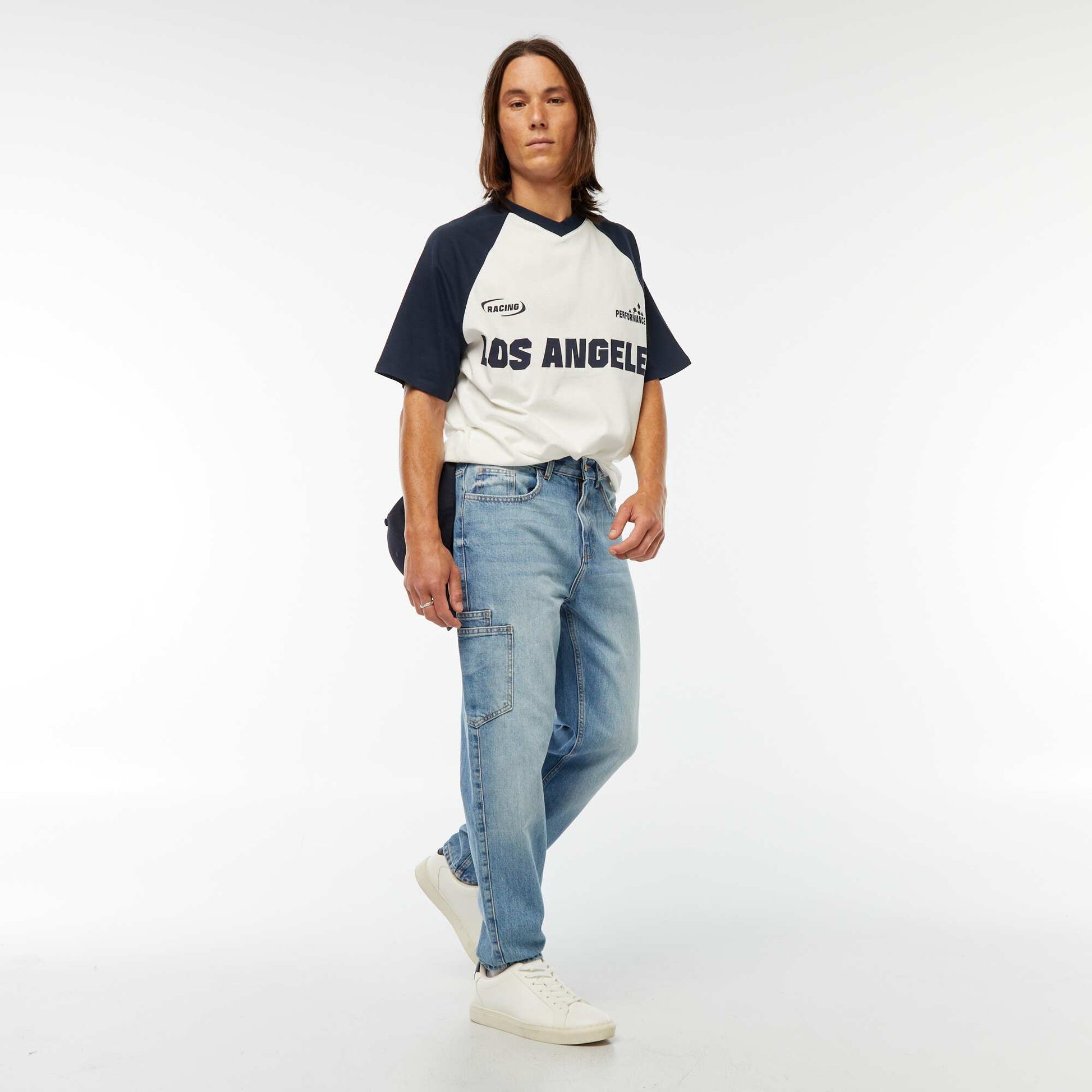 T-shirt imprimé style sport 'Los Angeles' BLEU
