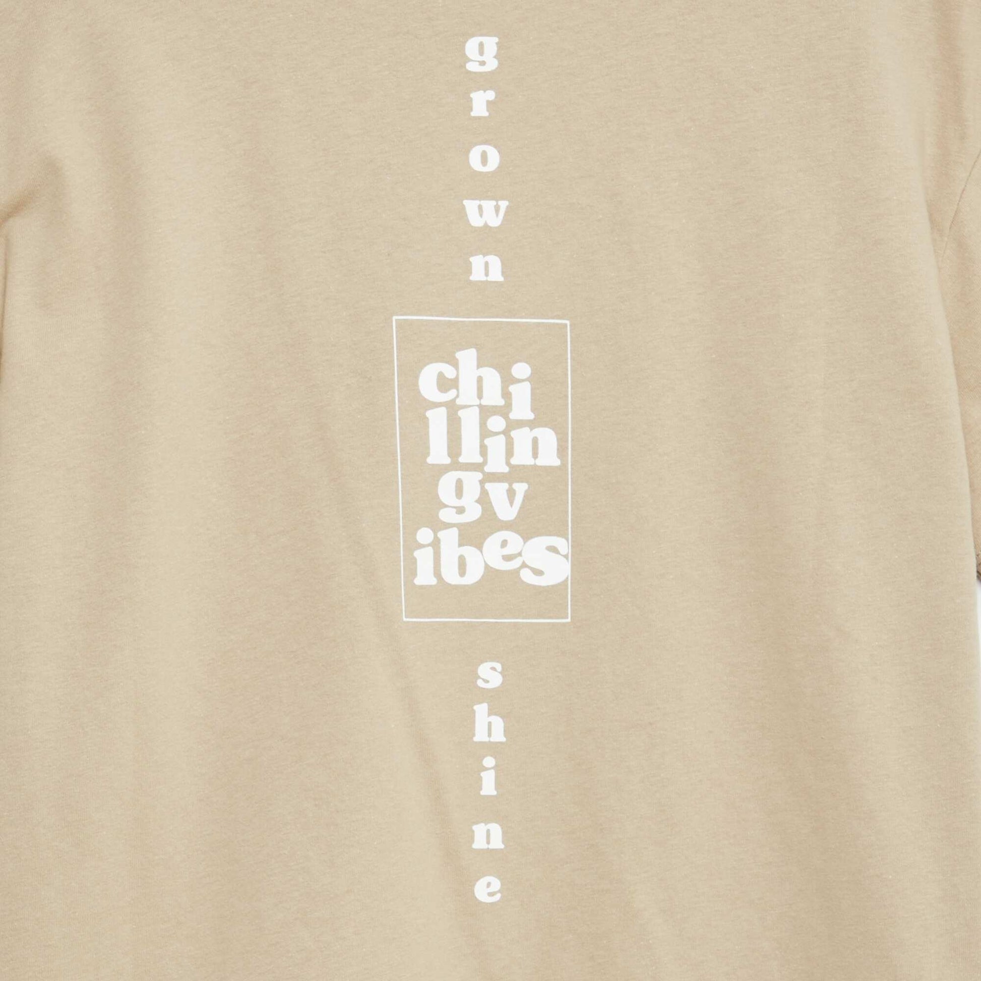 T-shirt effet 2-en-1 BEIGE