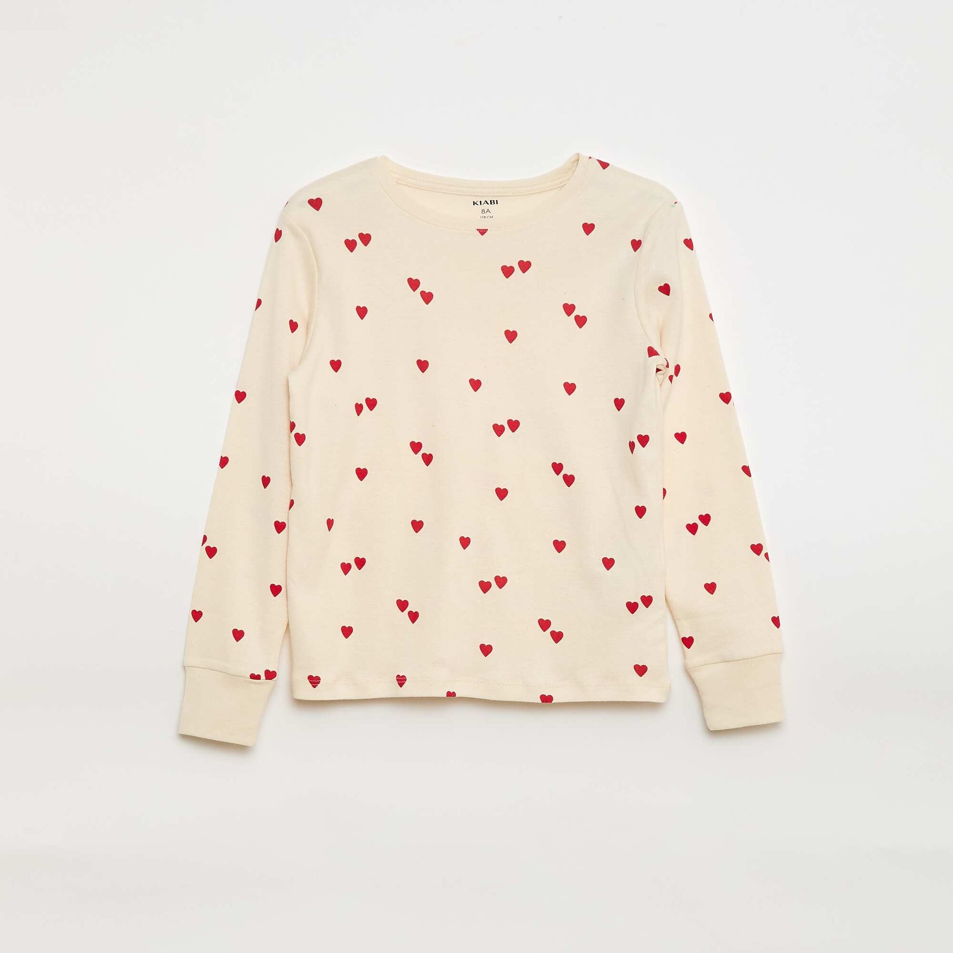 Ensemble pyjama imprimé t-shirt + pantalon - 2 pièces BLANC