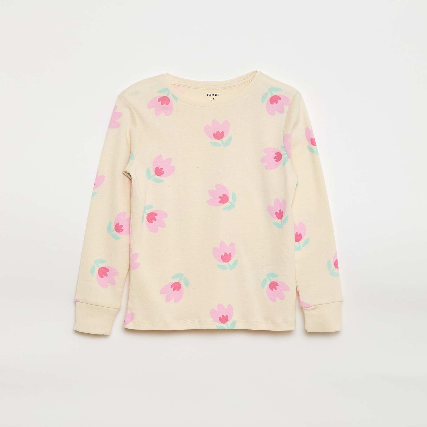 Ensemble pyjama imprimé t-shirt + pantalon - 2 pièces BLANC