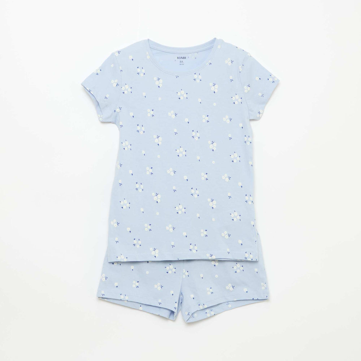 Pyjama court imprimé - 2 pièces BLEU