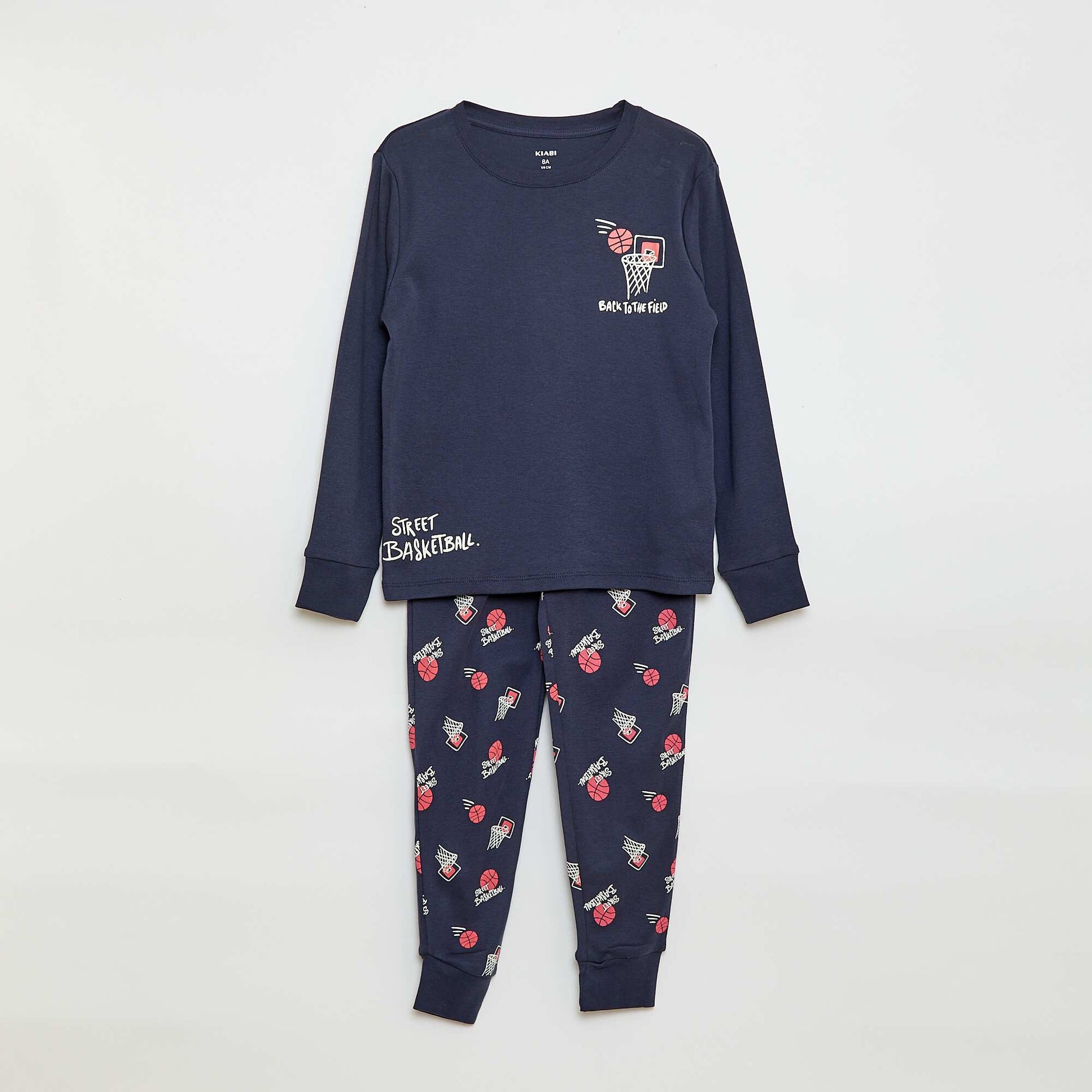 Ensemble pyjama long imprimé - 2 pièces BLEU