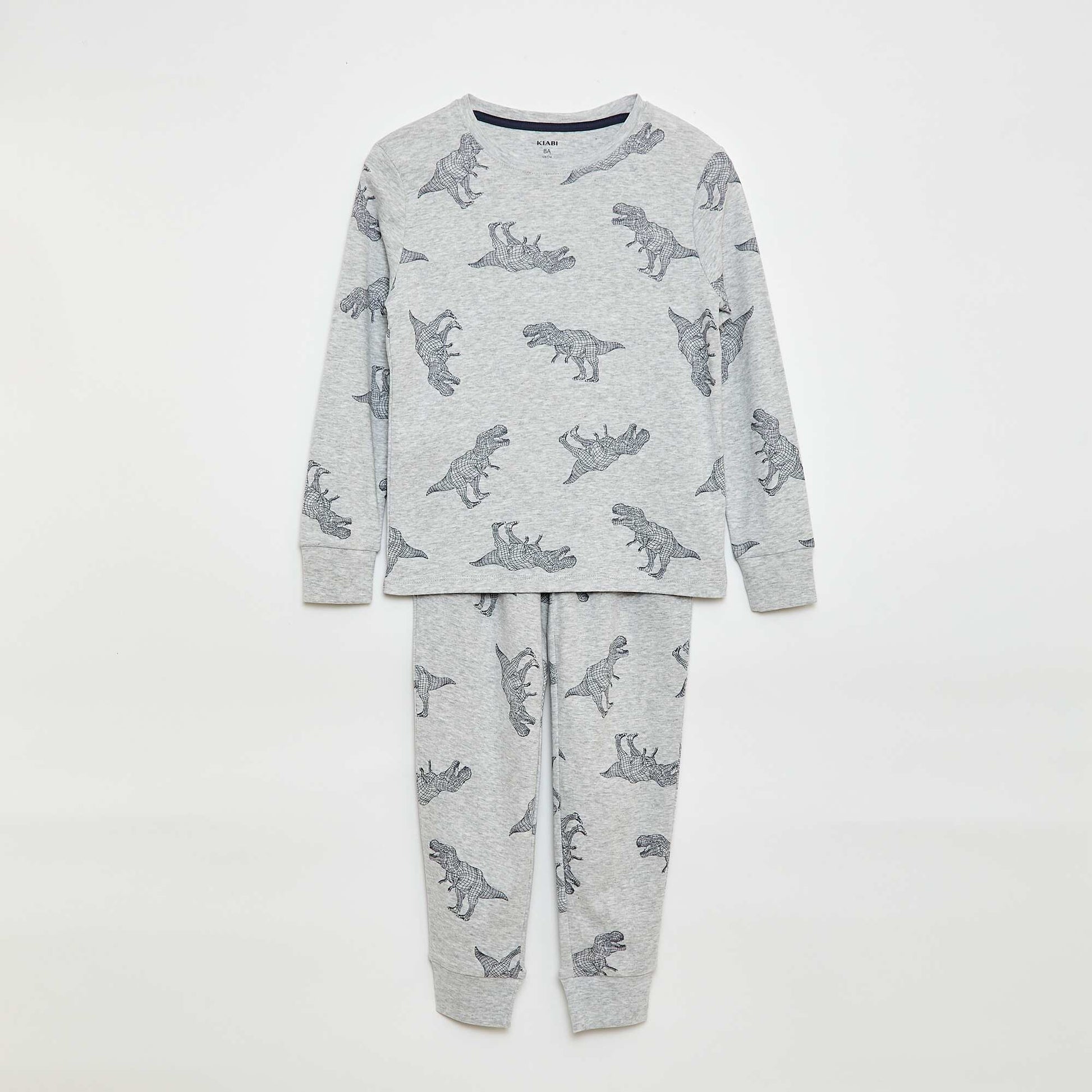 Ensemble pyjama long imprimé - 2 pièces VERT