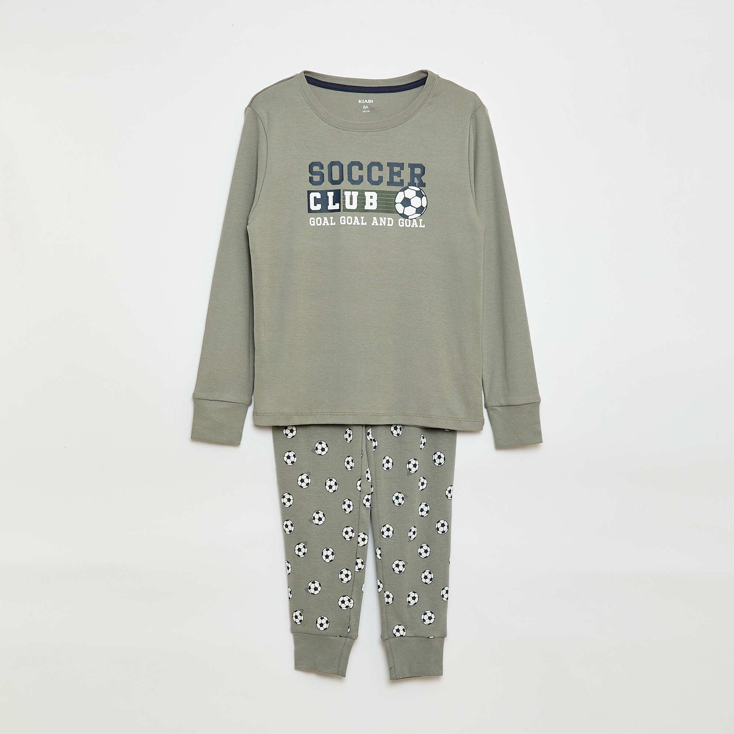 Ensemble pyjama long imprimé - 2 pièces GRIS