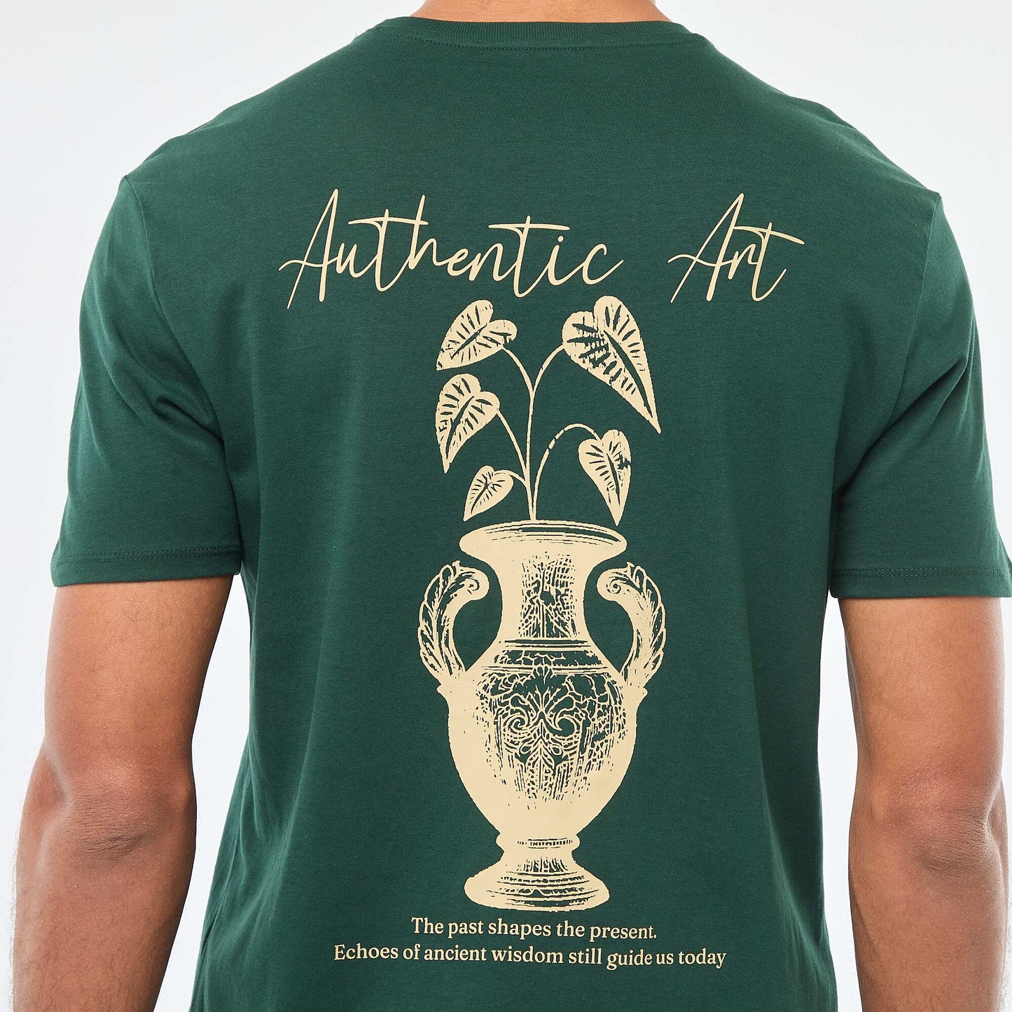 T-shirt à col rond et manches courtes imprimé VERT