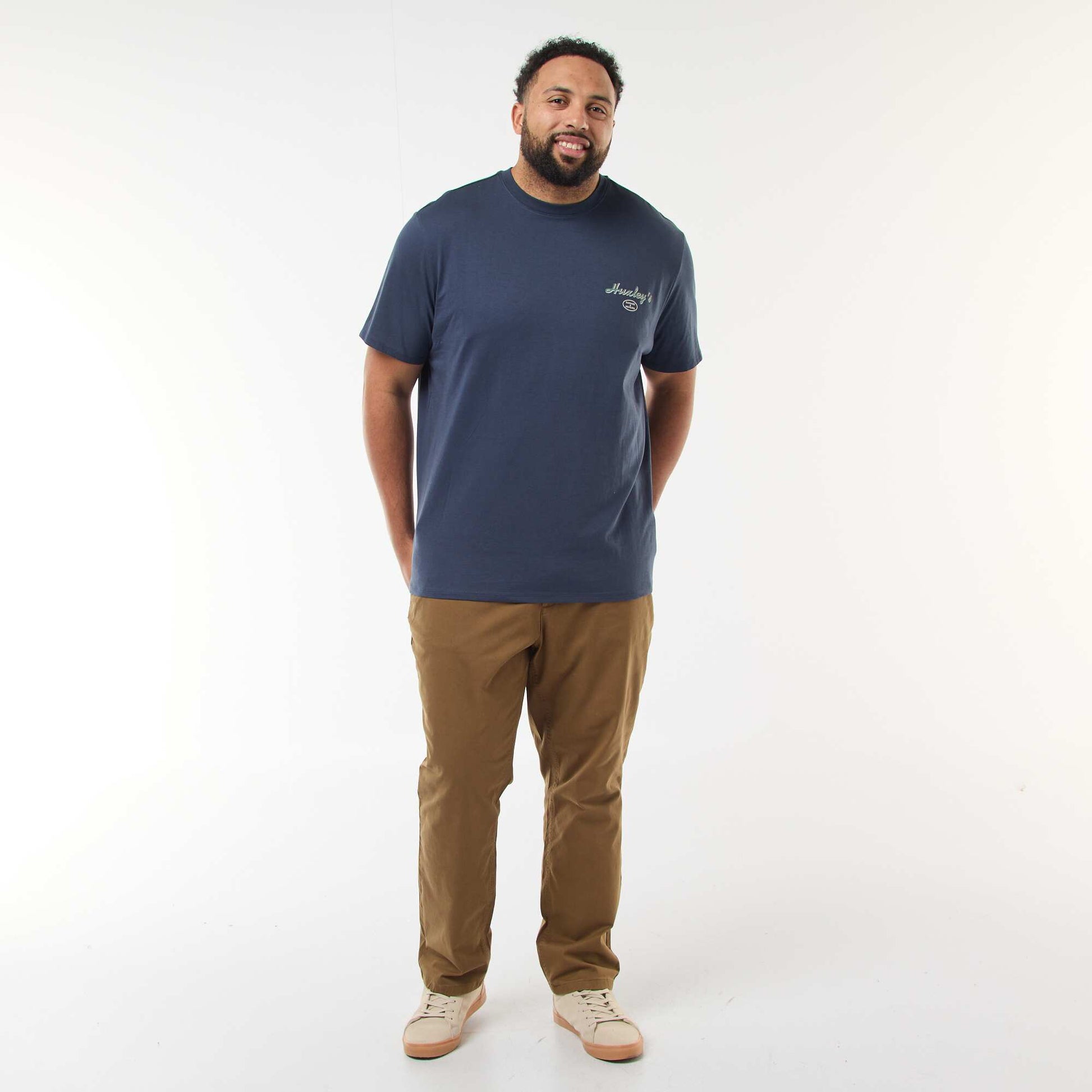 T-shirt imprimé à manches courtes BLEU