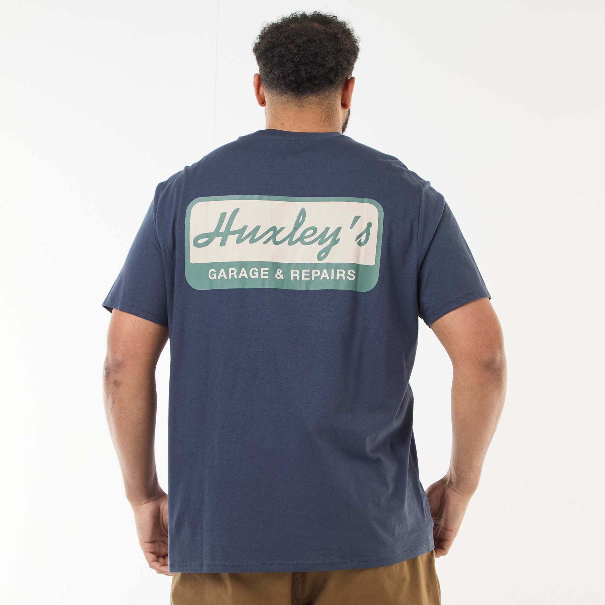 T-shirt imprimé à manches courtes BLEU
