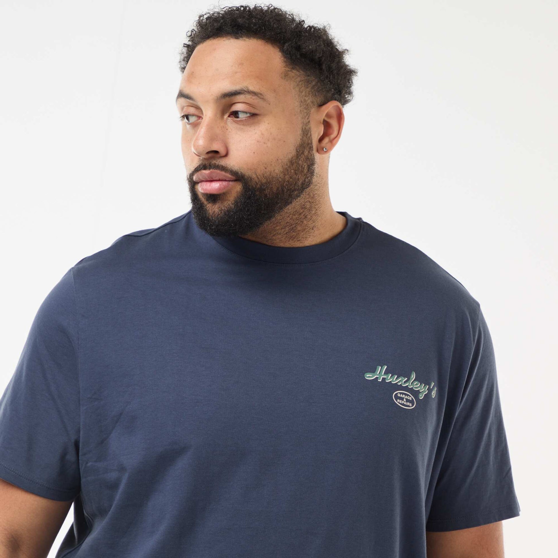 T-shirt imprimé à manches courtes BLEU