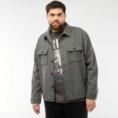 Surchemise ouverture boutonnée avec poches à rabat GRIS