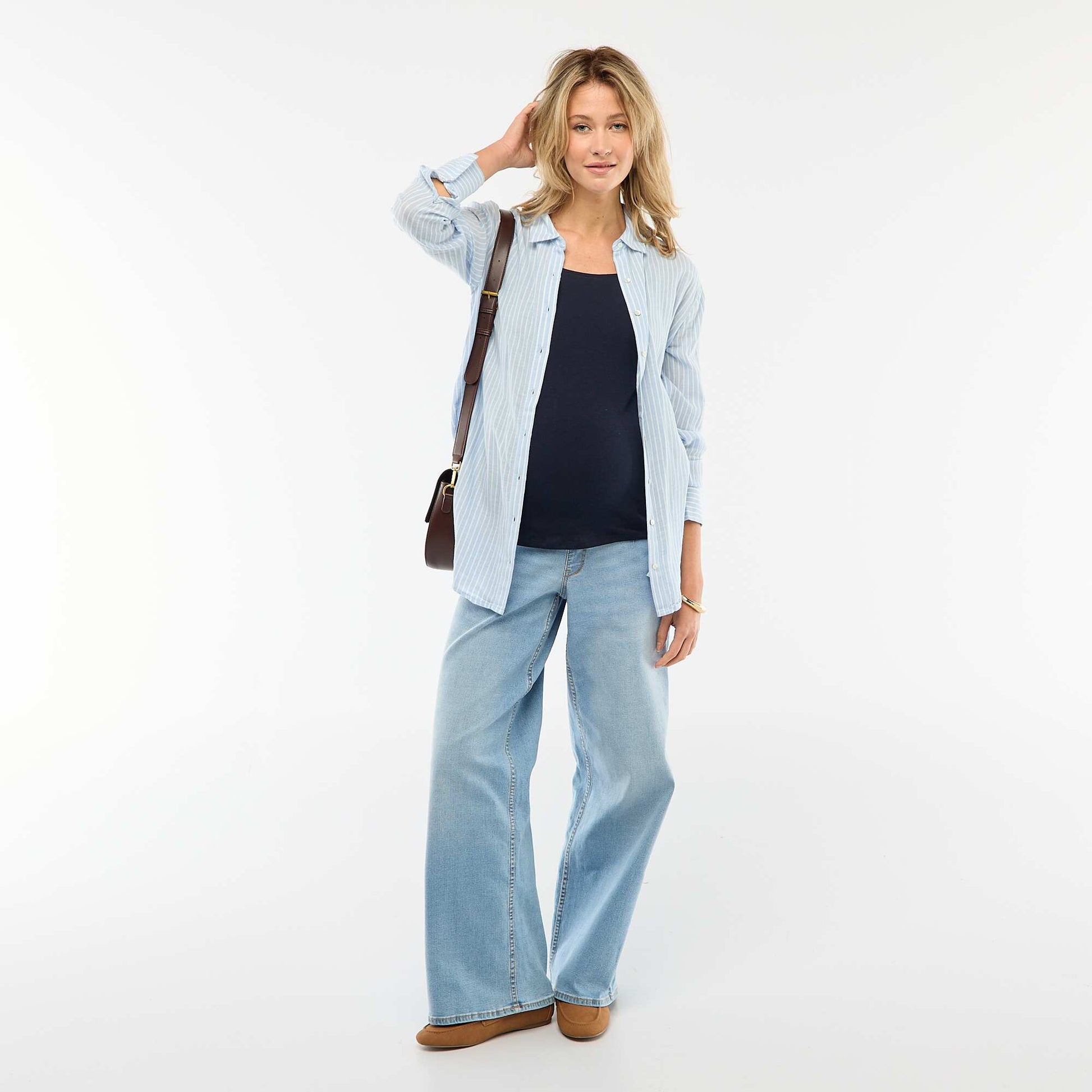 Jean grossesse wide leg BLEU
