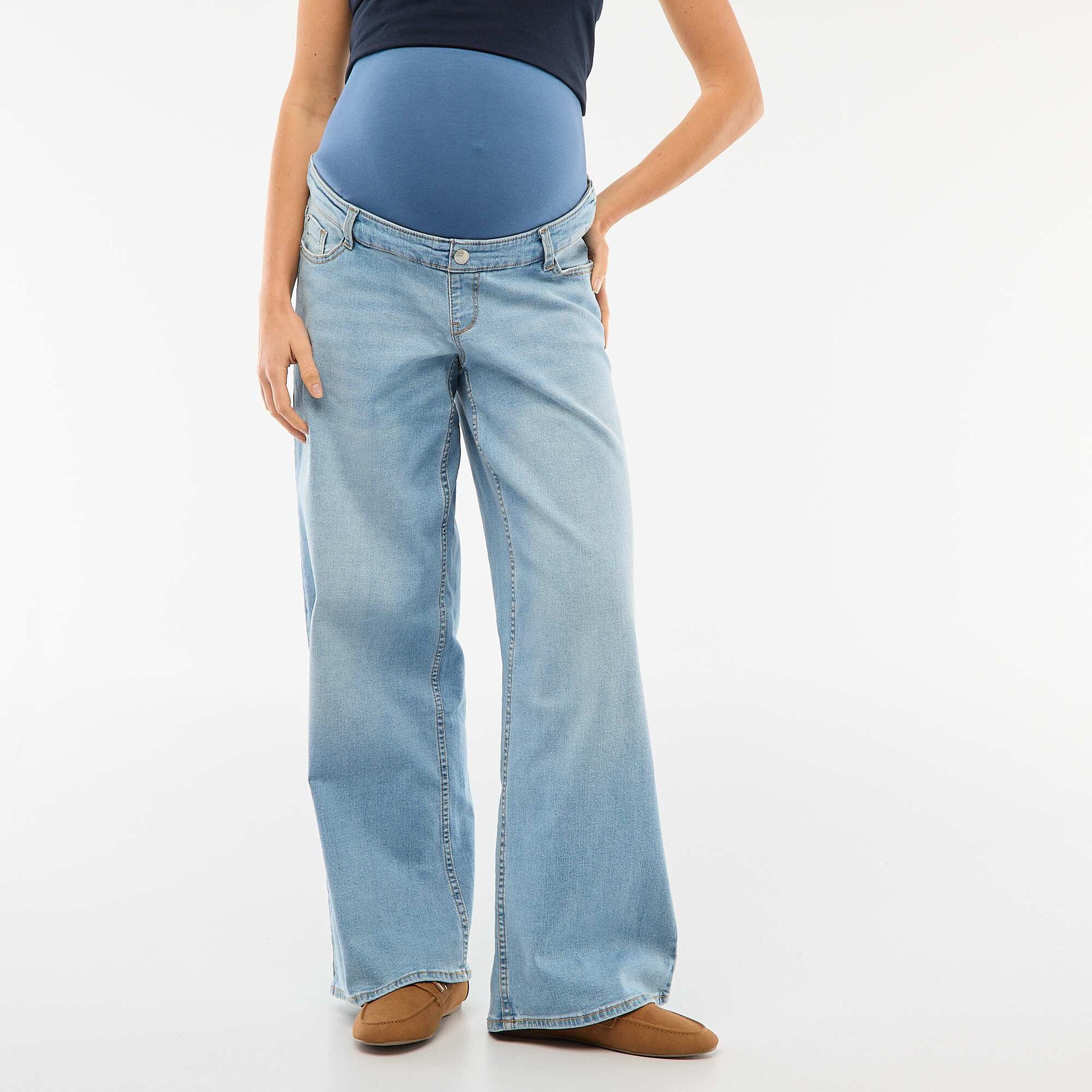 Jean grossesse wide leg BLEU