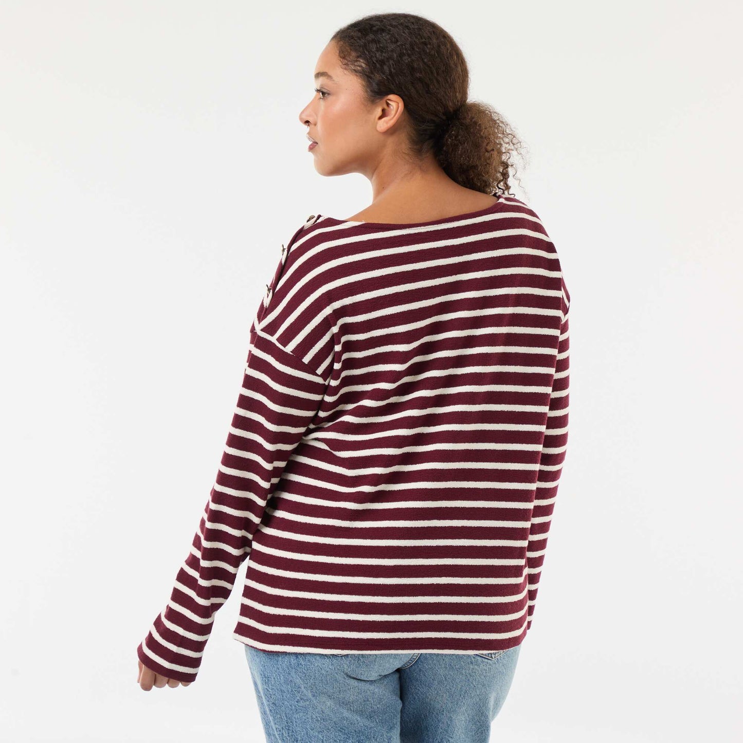Tee-shirt marinière col bateau ROUGE