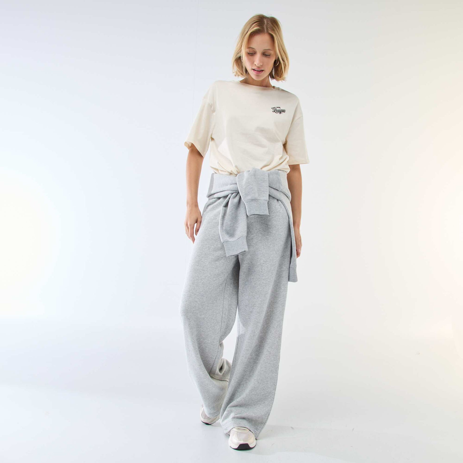 Tee-shirt oversize à message BLANC