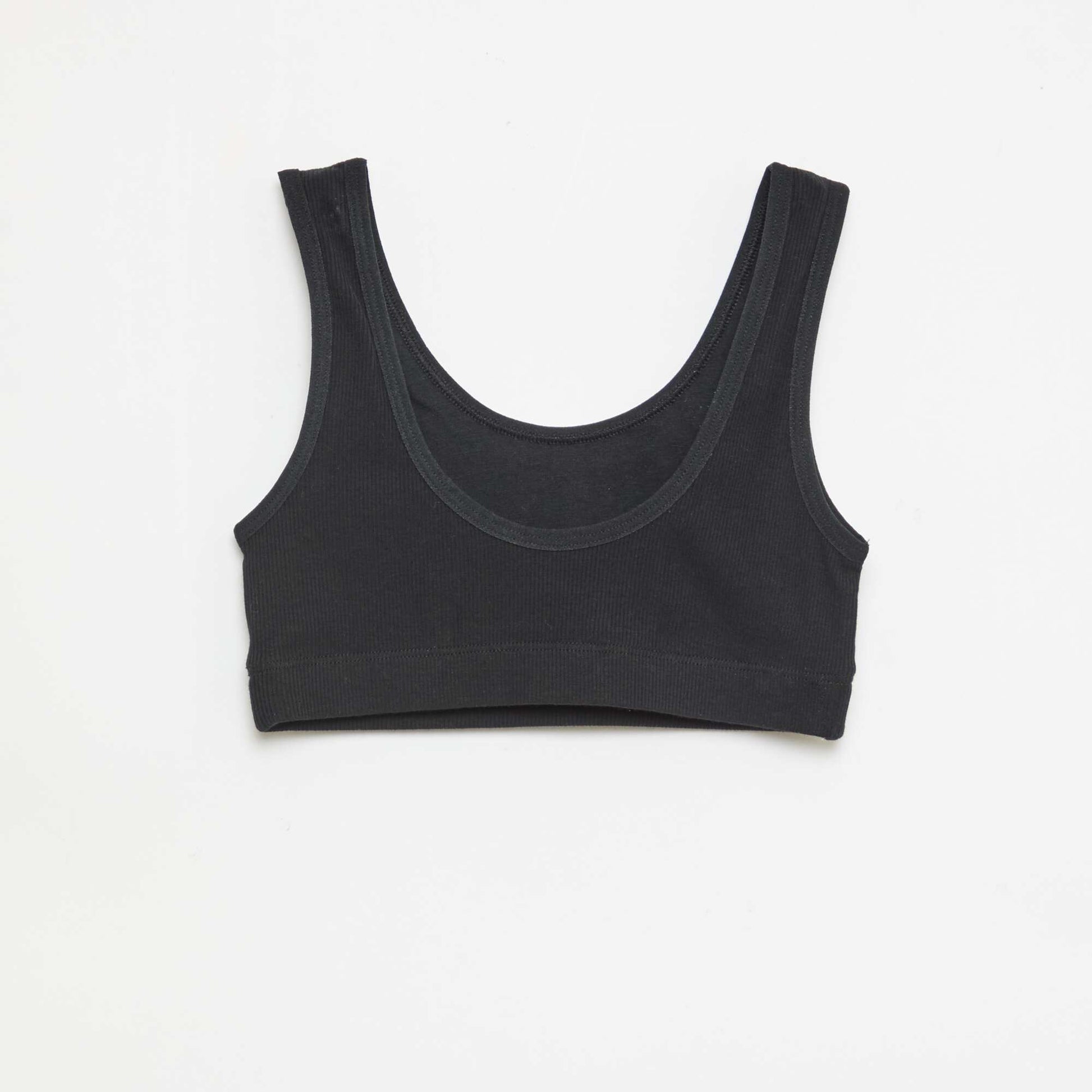 Lot de brassière en maille côtelée NOIR