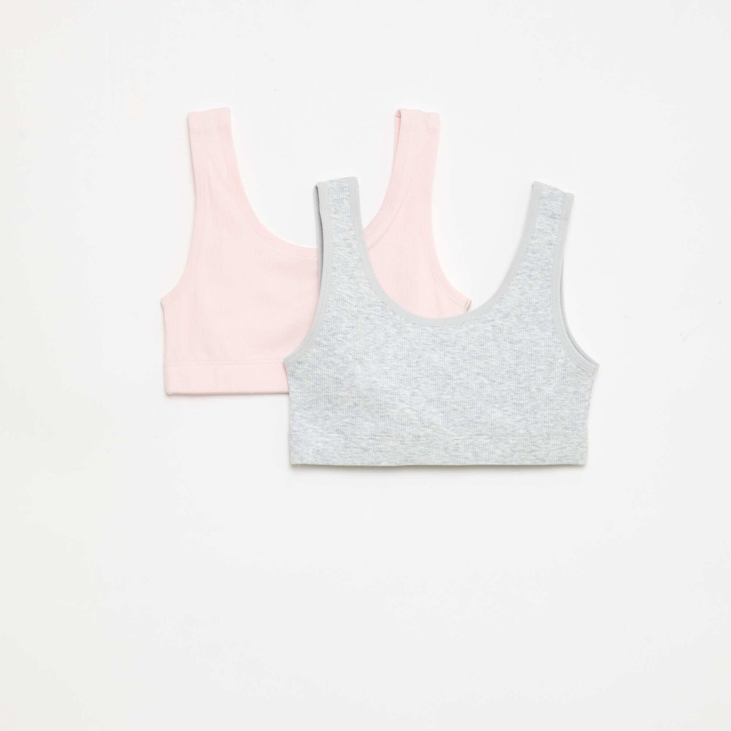 Lot de brassière en maille côtelée GRIS