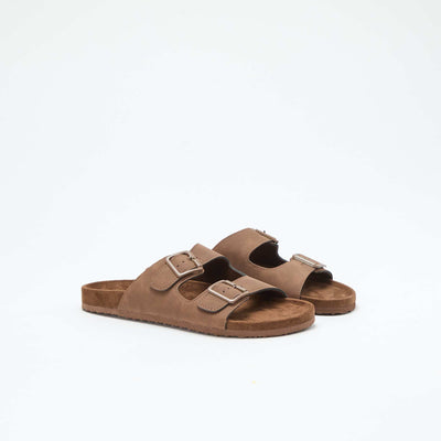 Mules double brides MARRON