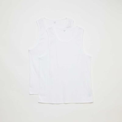 Lot de débardeur en maille jersey BLANC