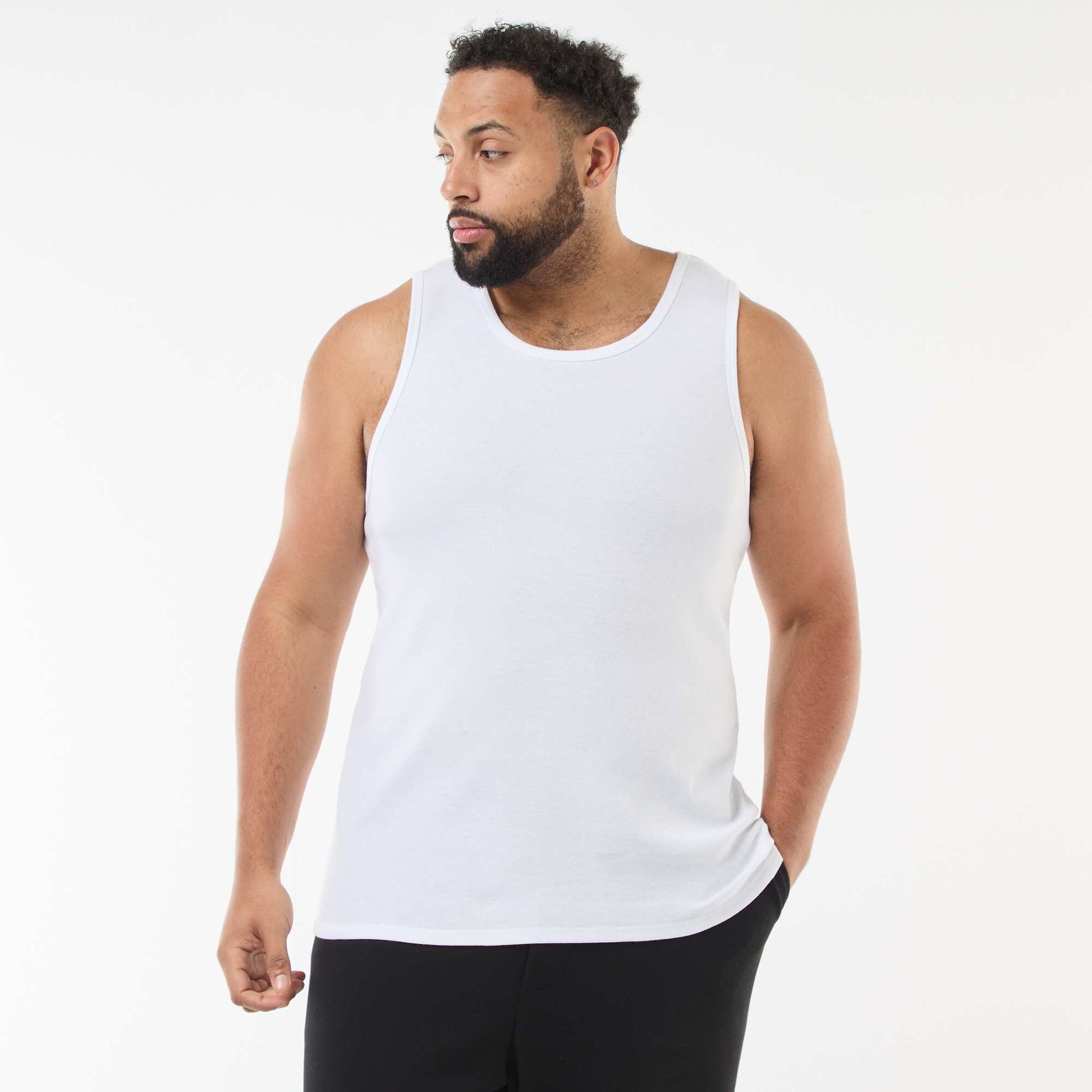 Lot de débardeur en maille jersey BLANC