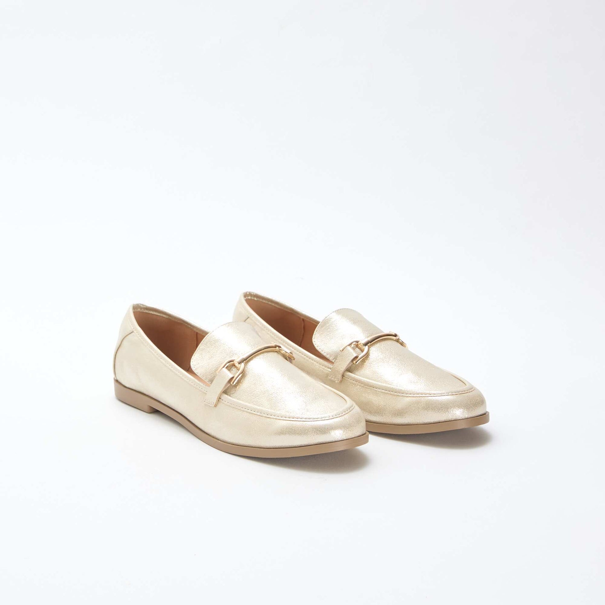 Mocassins argentées et pailletées JAUNE