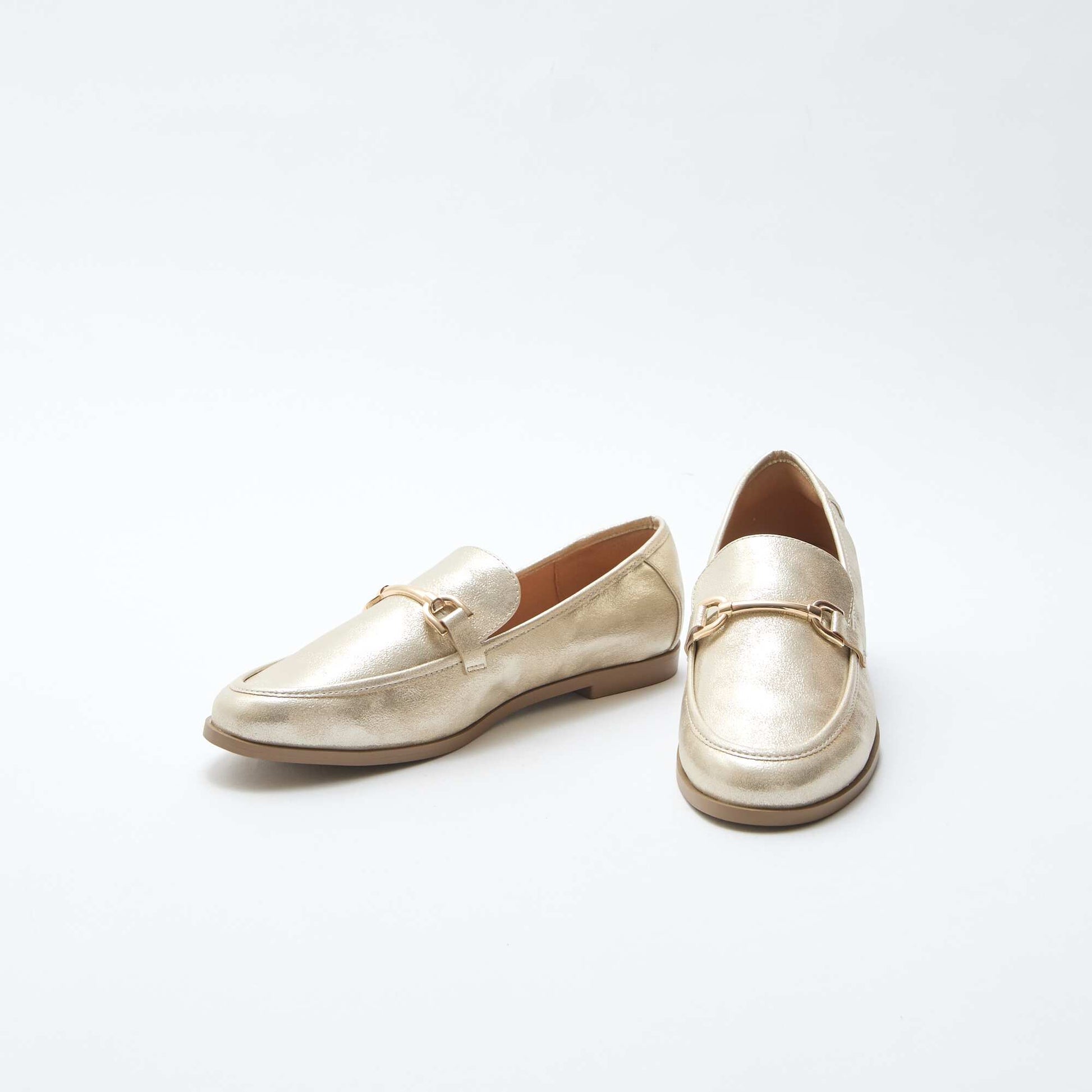 Mocassins argentées et pailletées JAUNE