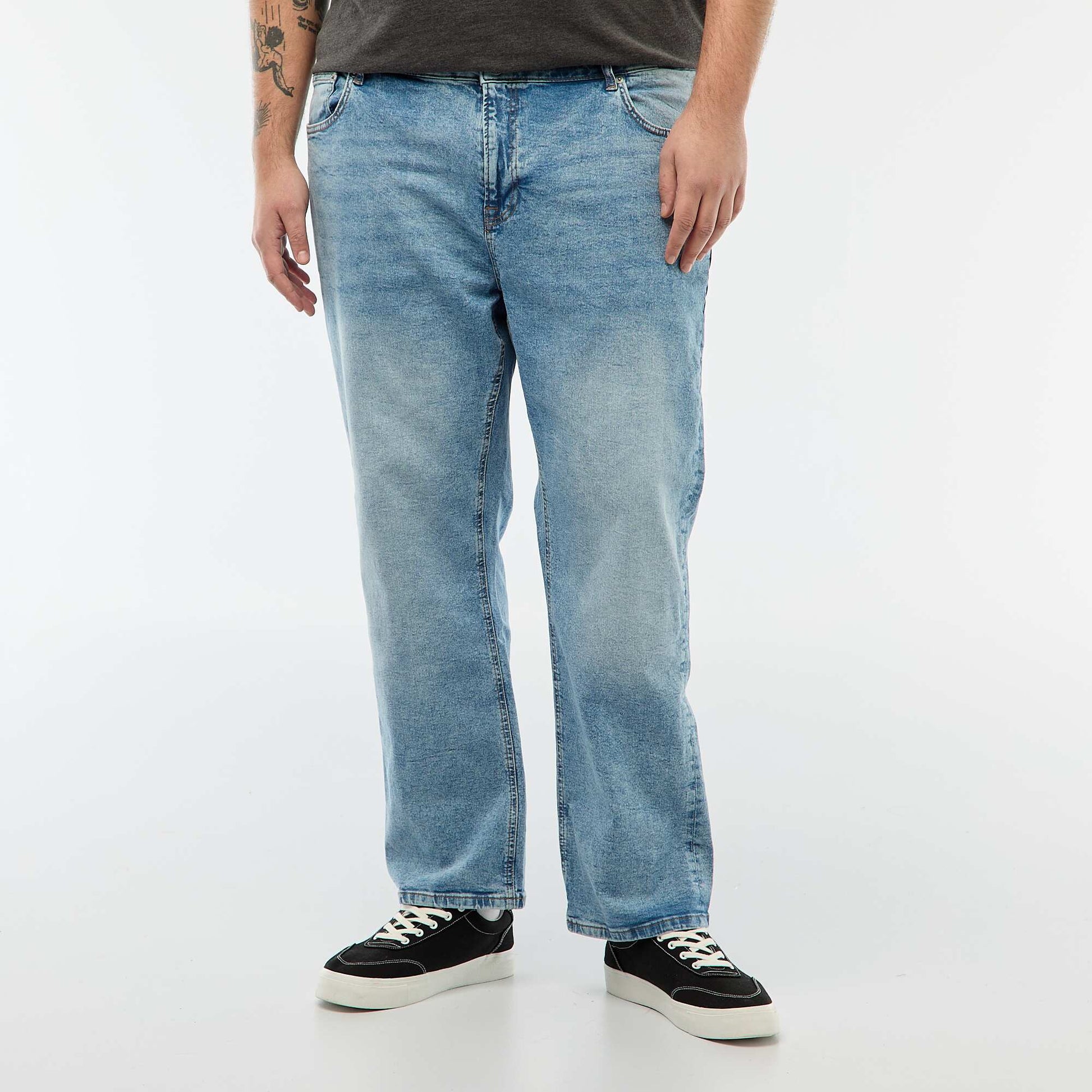 Jean regular / coupe droite à 5 poches BLEU