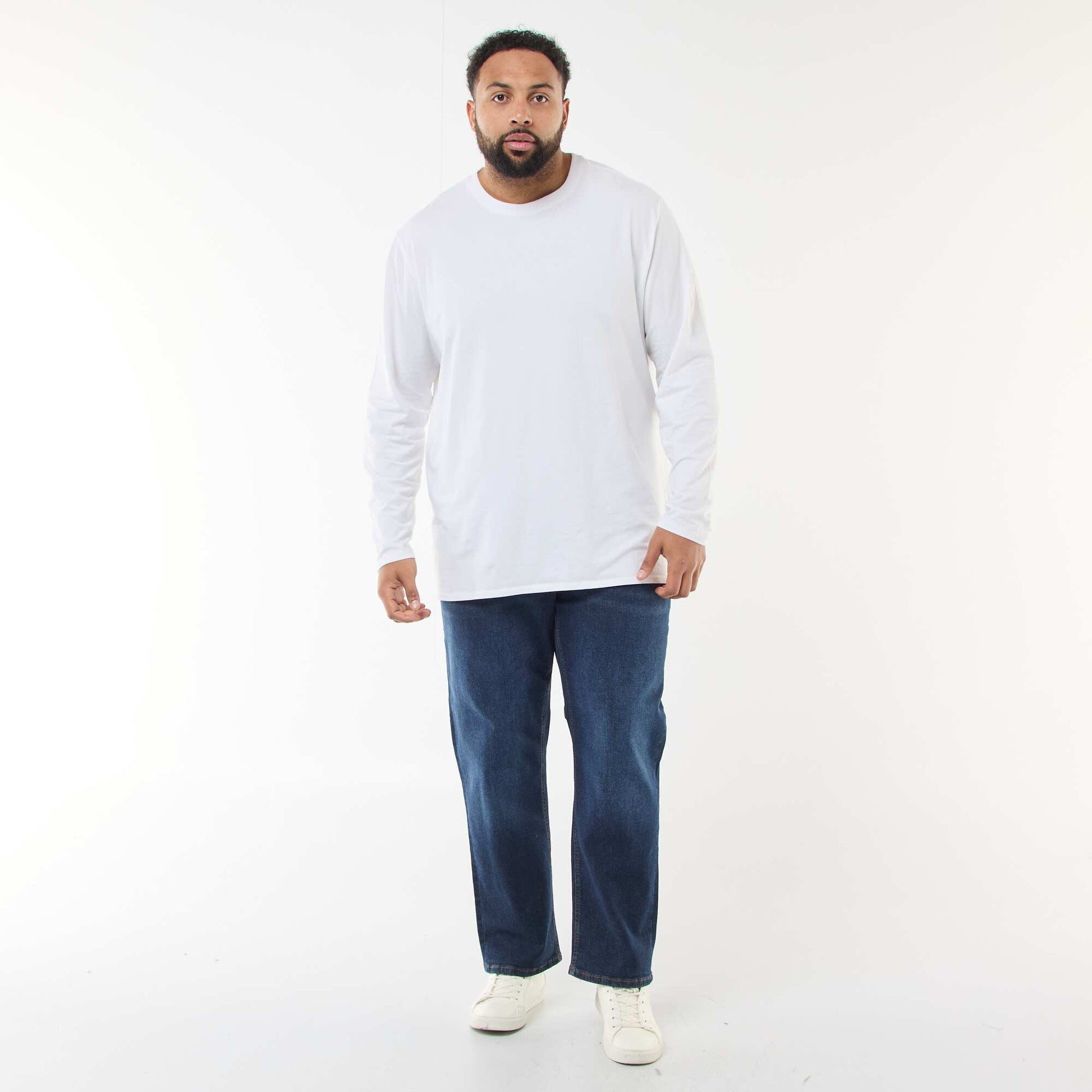 Jean regular / coupe droite à 5 poches BLEU