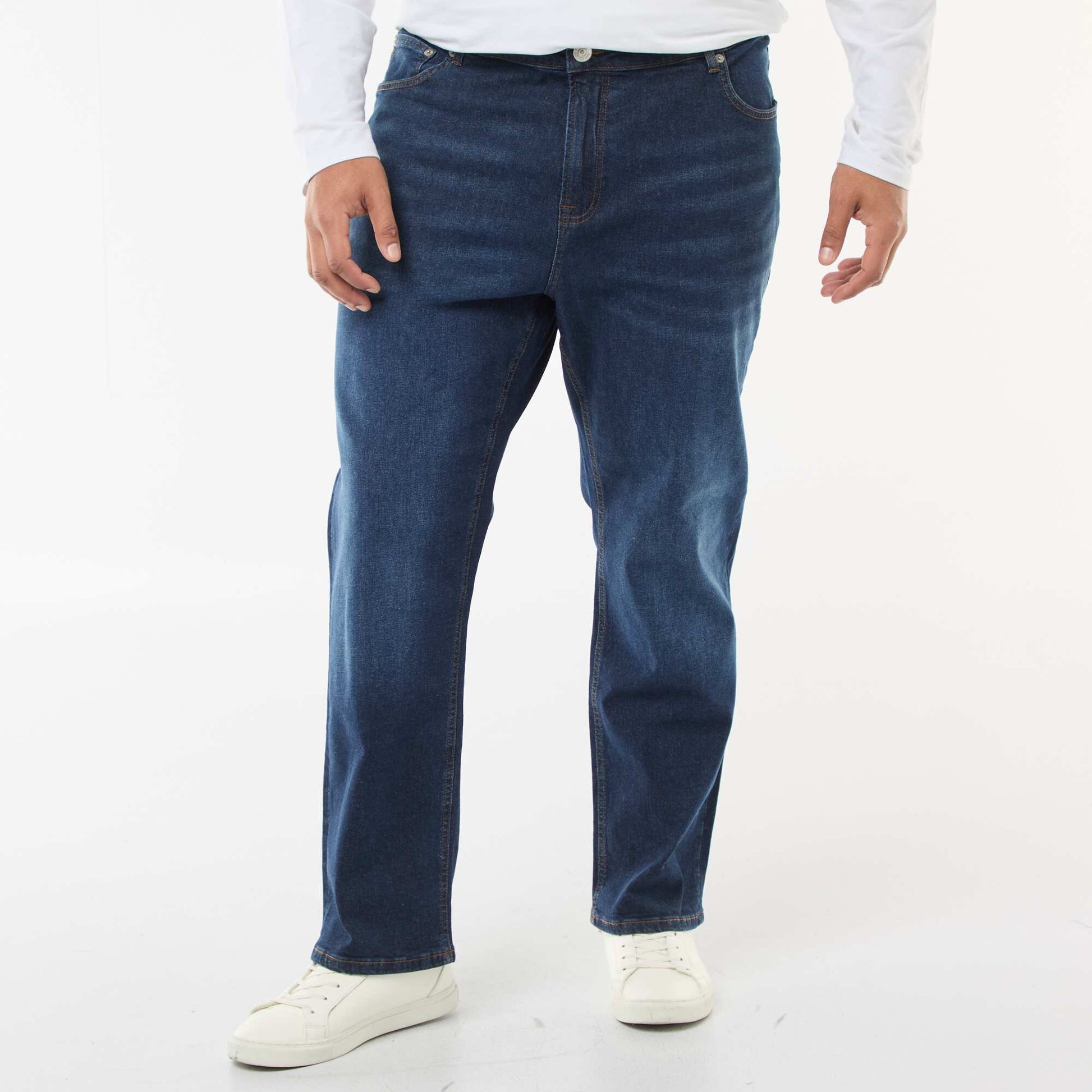 Jean regular / coupe droite à 5 poches BLEU