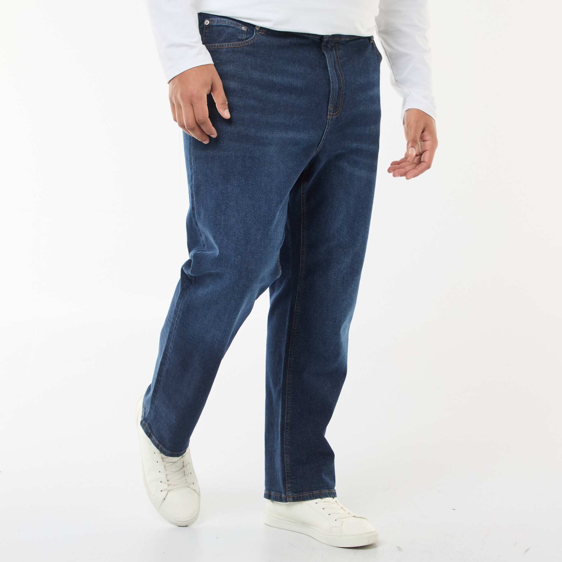 Jean regular / coupe droite à 5 poches BLEU