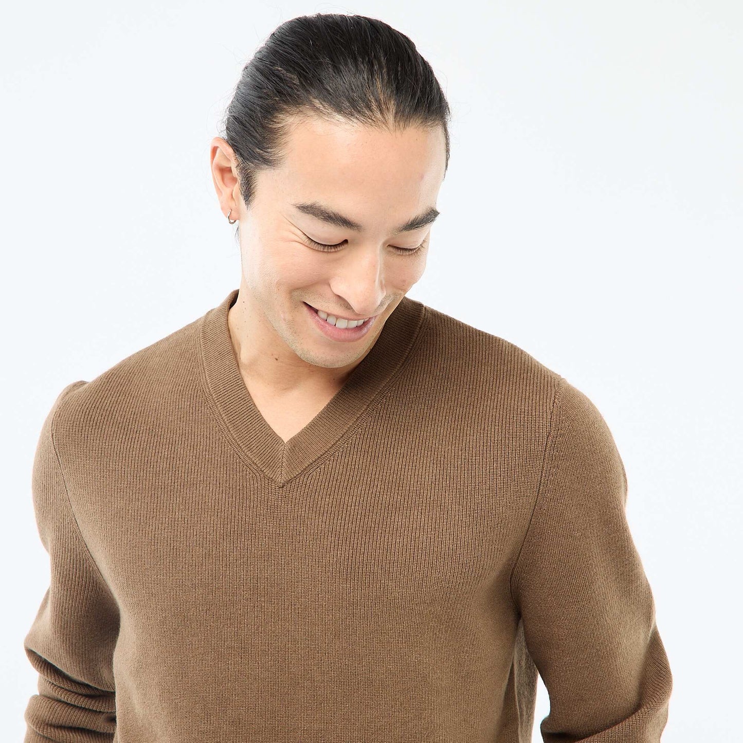 Pull en maille grosse jauge MARRON