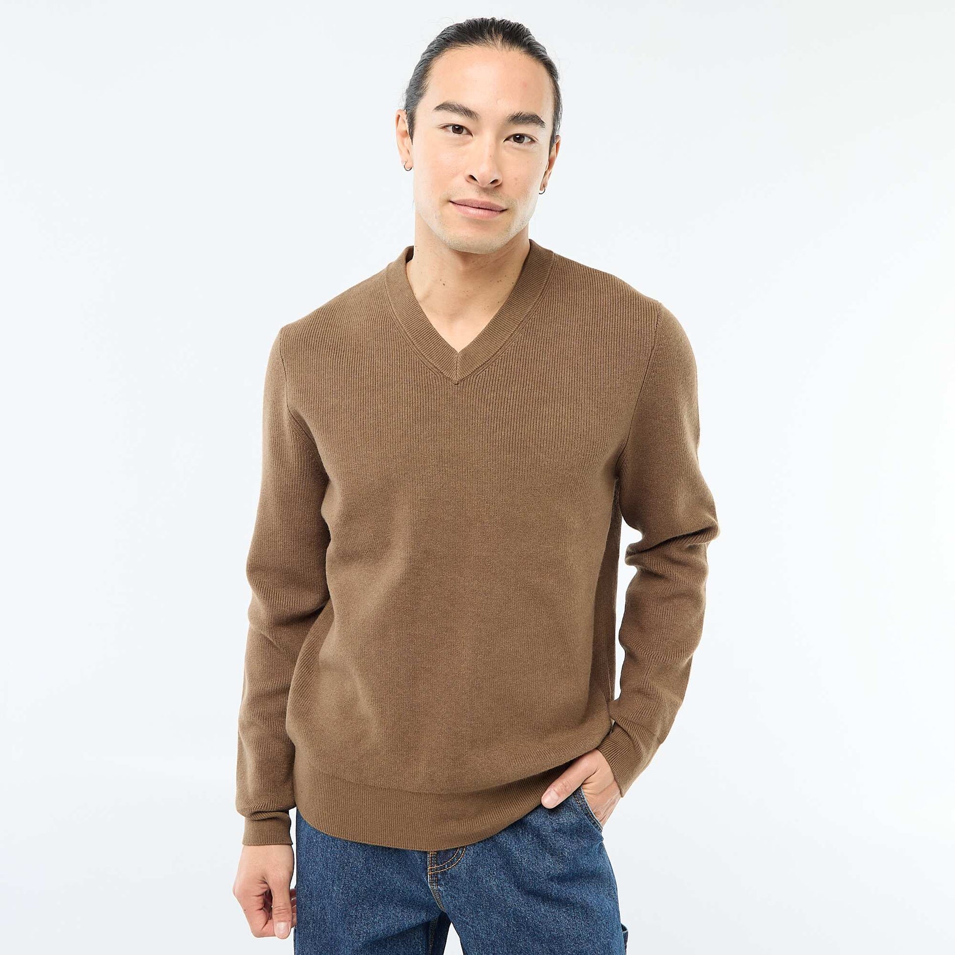 Pull en maille grosse jauge MARRON