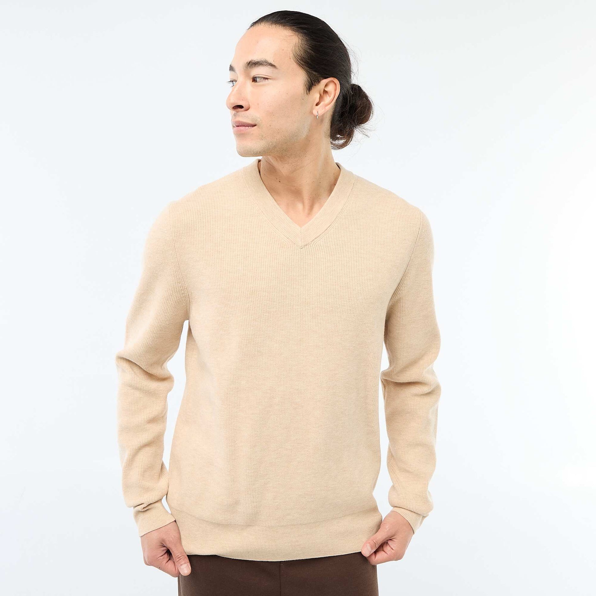 Pull en maille grosse jauge BEIGE