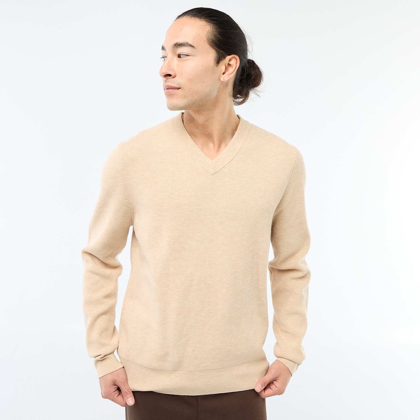 Pull en maille grosse jauge BEIGE