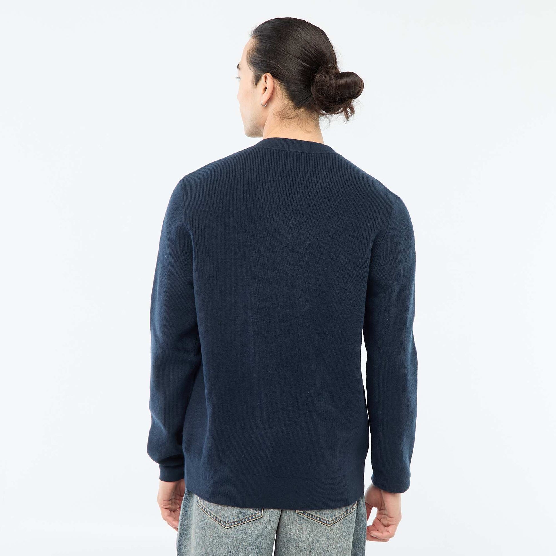 Pull en maille grosse jauge BLEU
