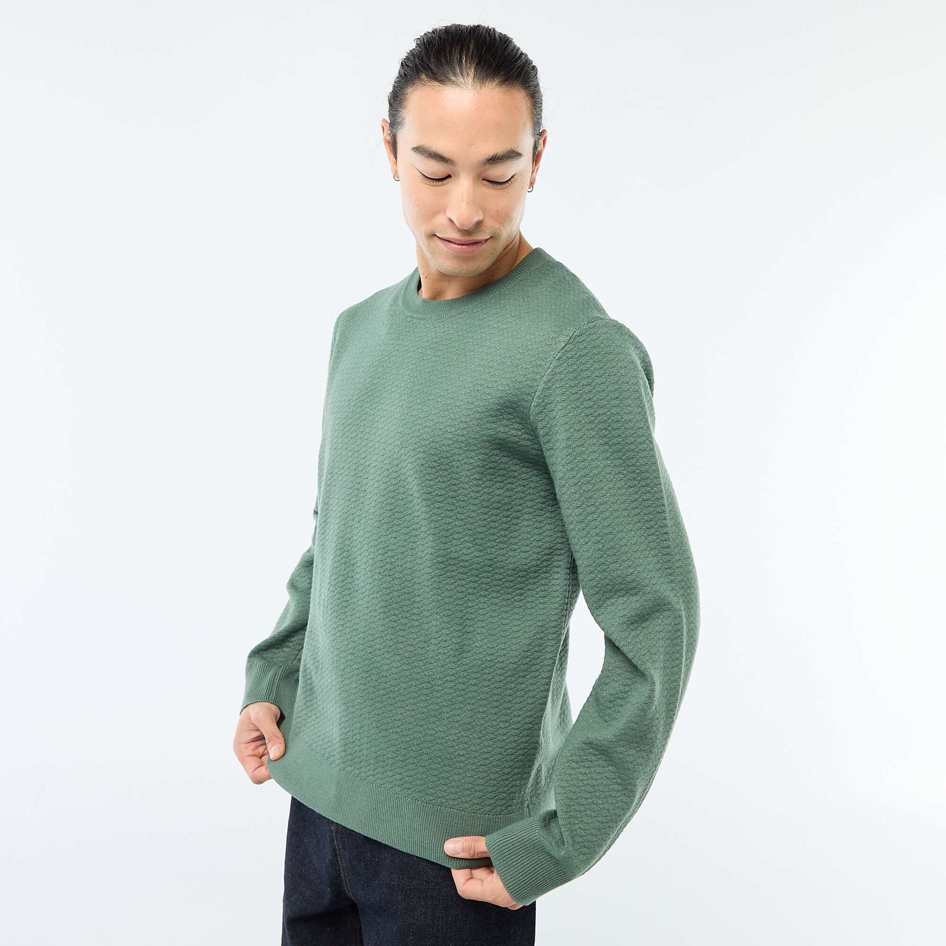 Pull en maille fantaisie VERT
