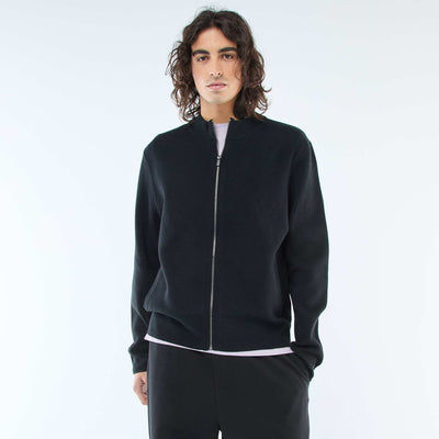 Gilet chaud zippé à col montant NOIR