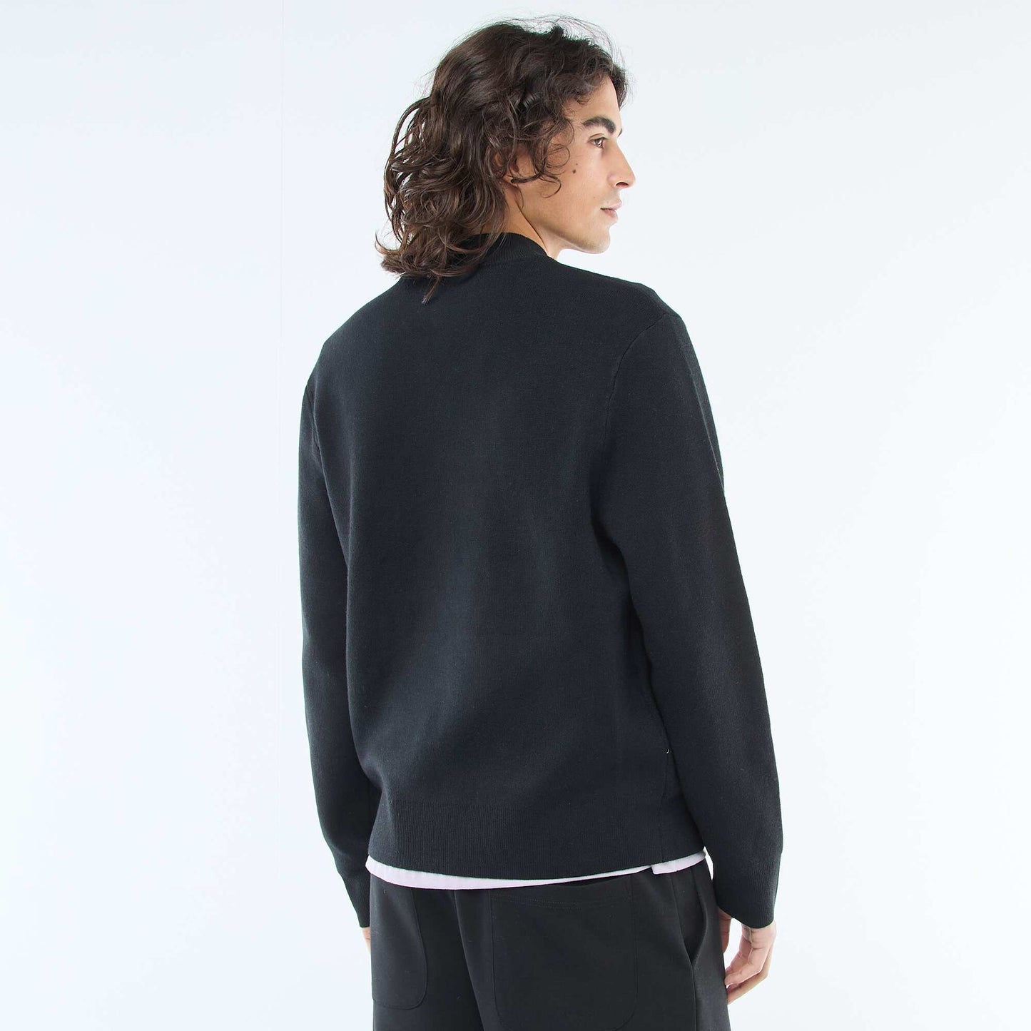 Gilet chaud zippé à col montant NOIR