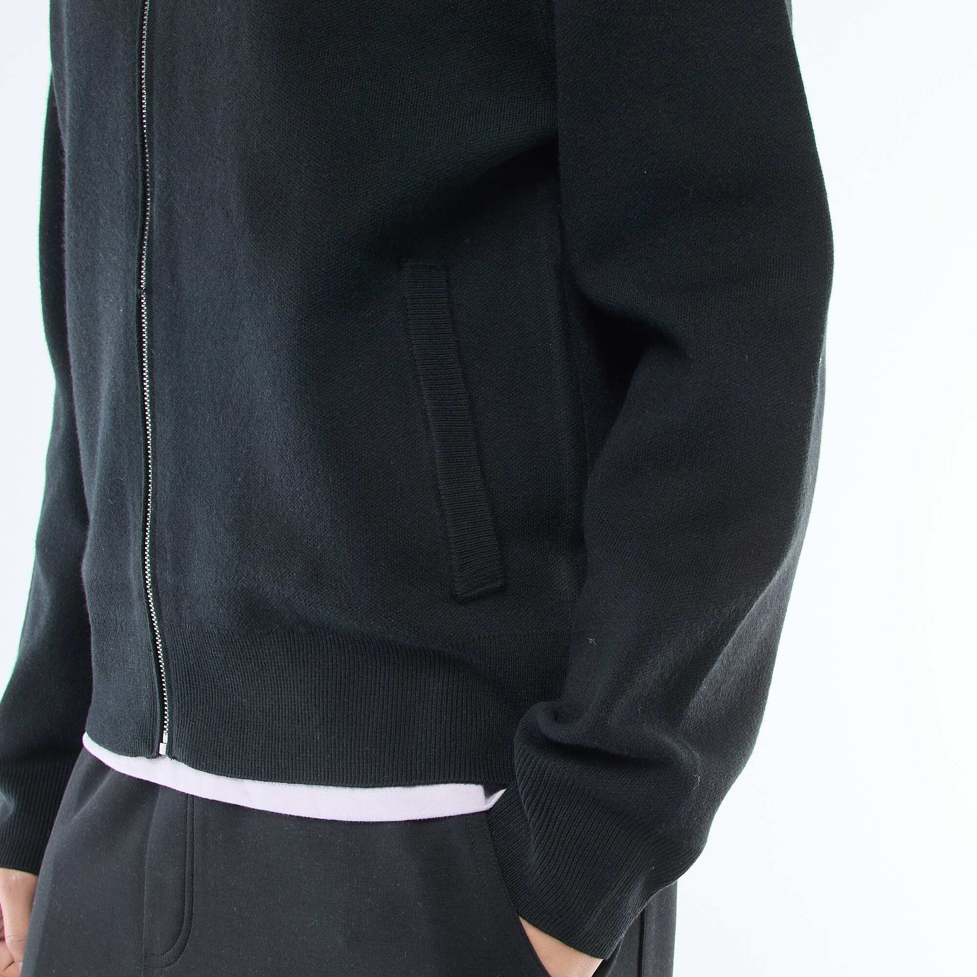 Gilet chaud zippé à col montant NOIR