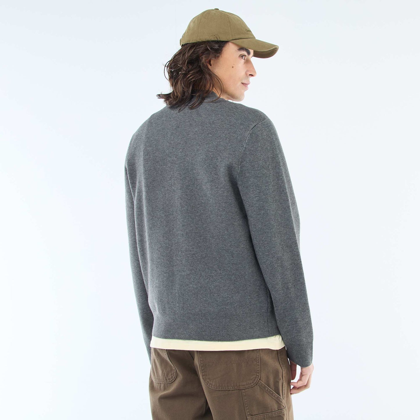 Gilet chaud zippé à col montant GRIS