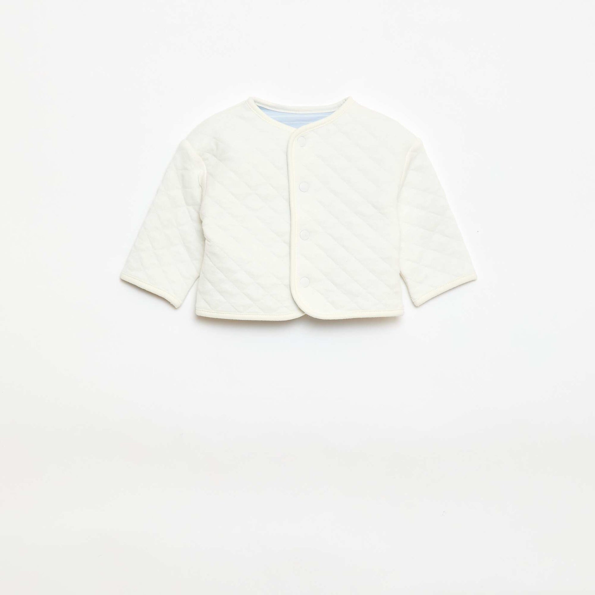Veste de naissance matelassée BLANC