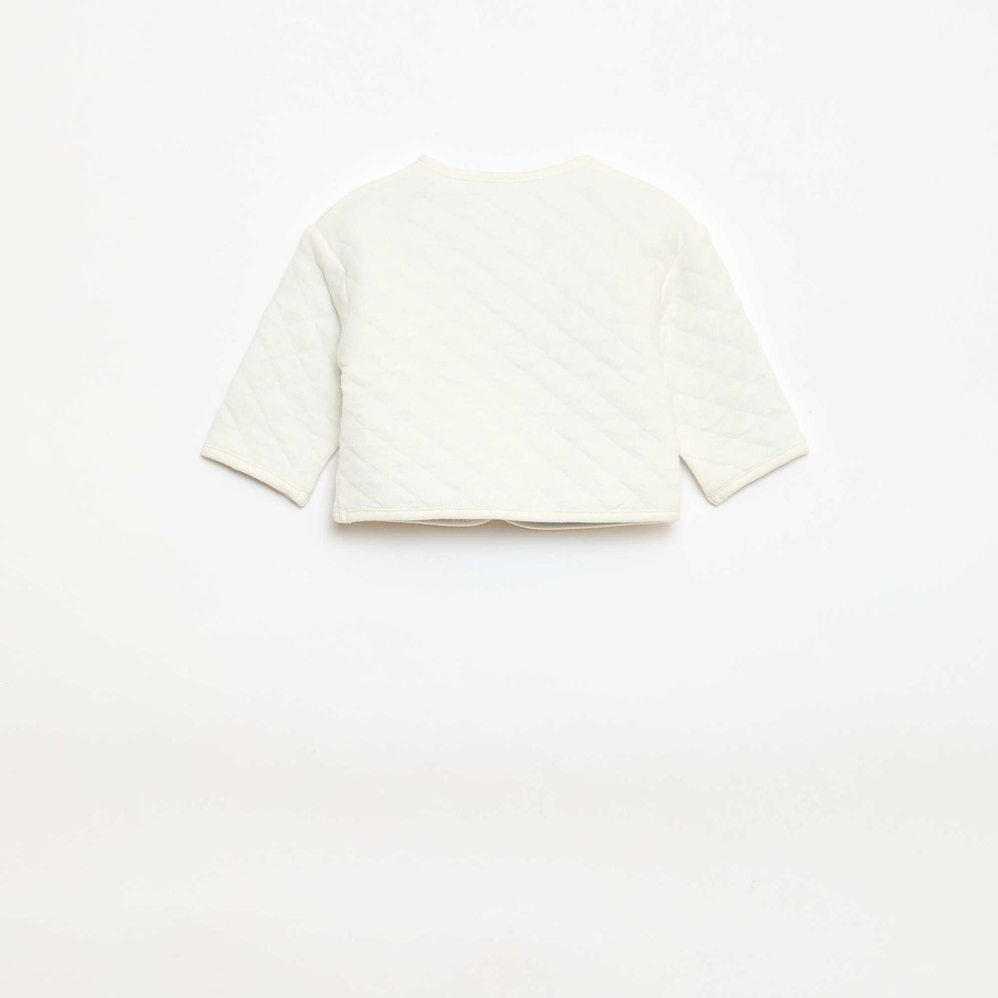 Veste de naissance matelassée BLANC