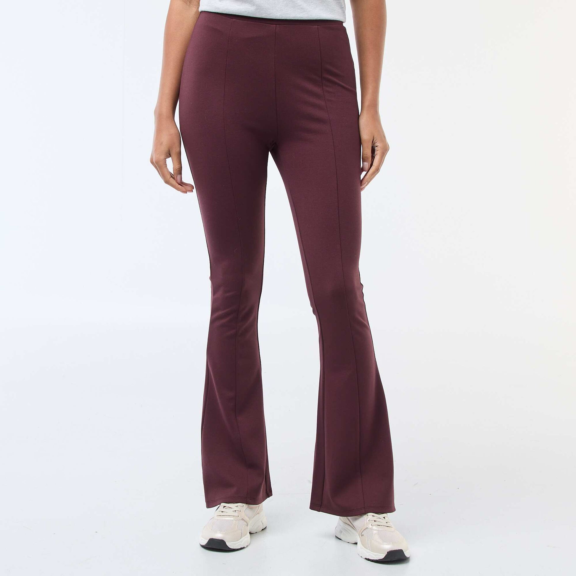 Pantalon flare maille ultra-stretch VIOLET