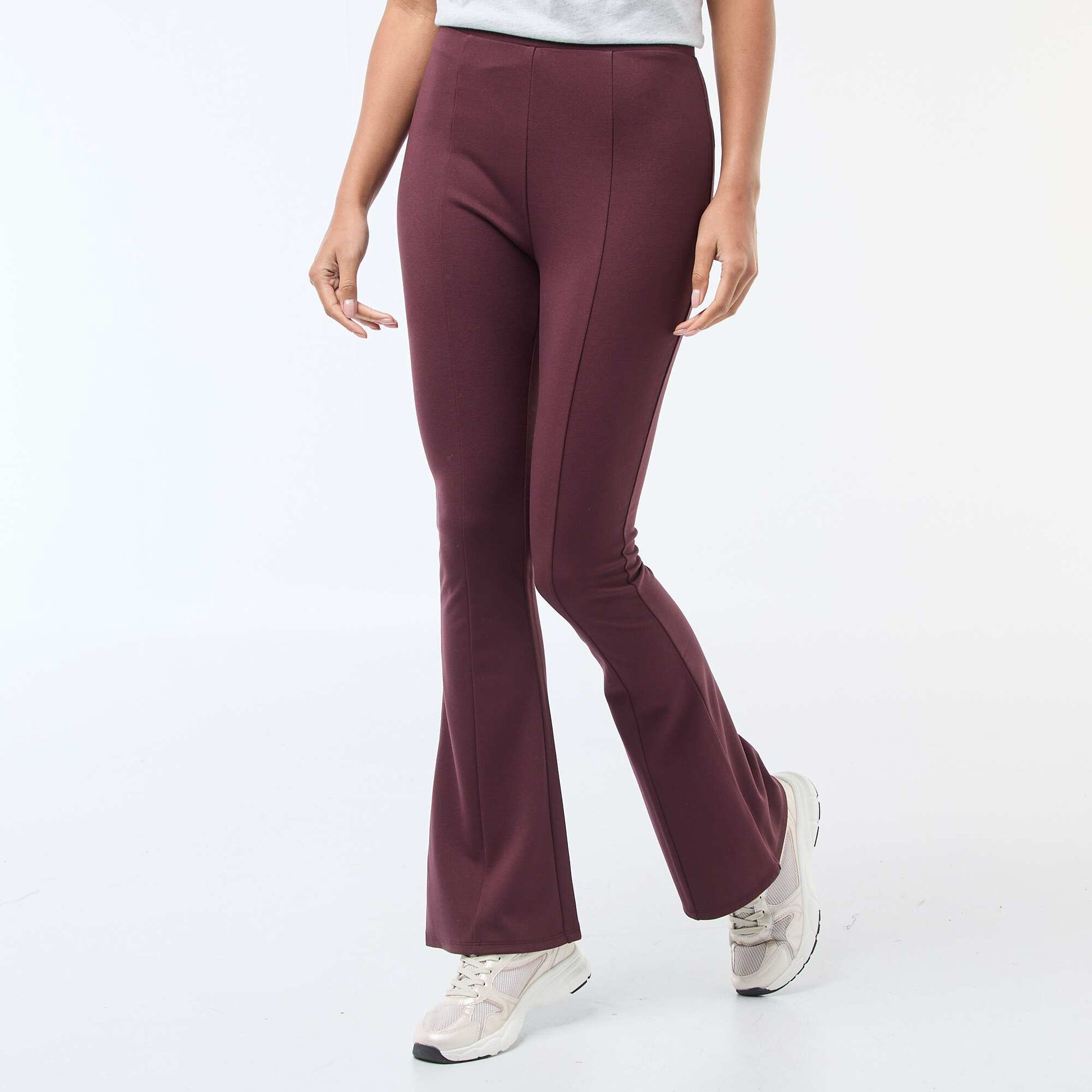 Pantalon flare maille ultra-stretch VIOLET